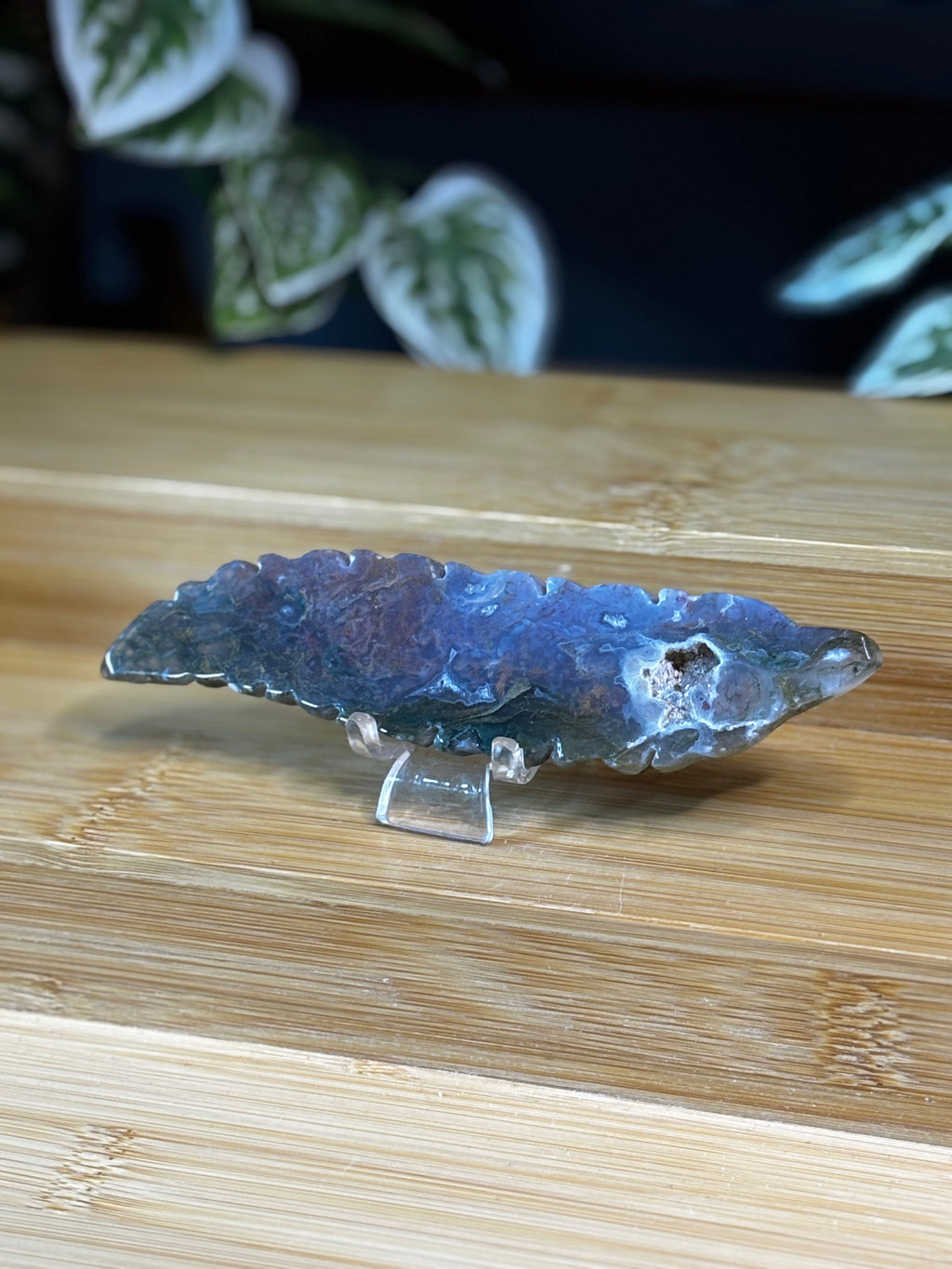 Moss Agate Feather