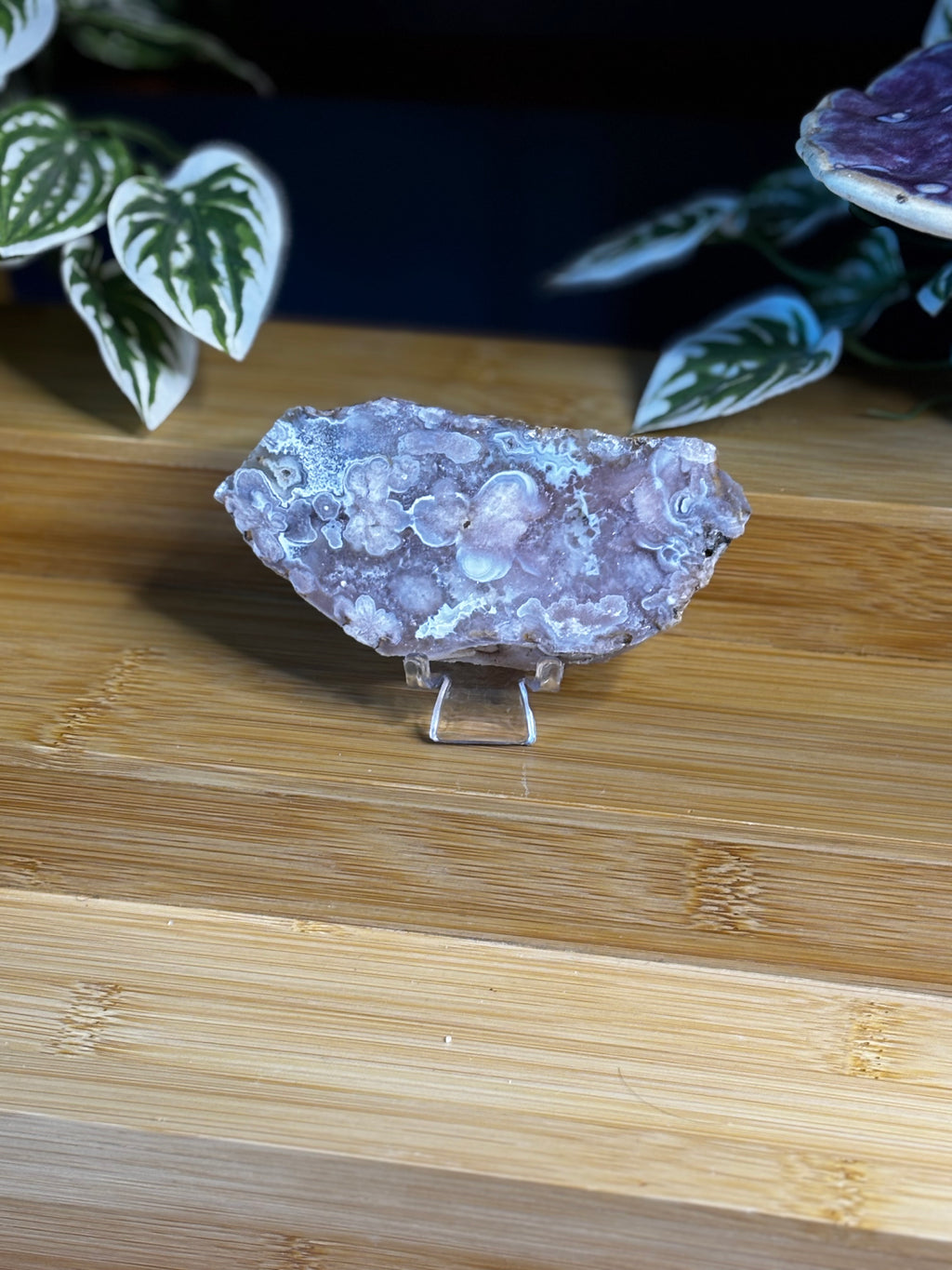 Pink Amethyst Flower Agate Slice 3