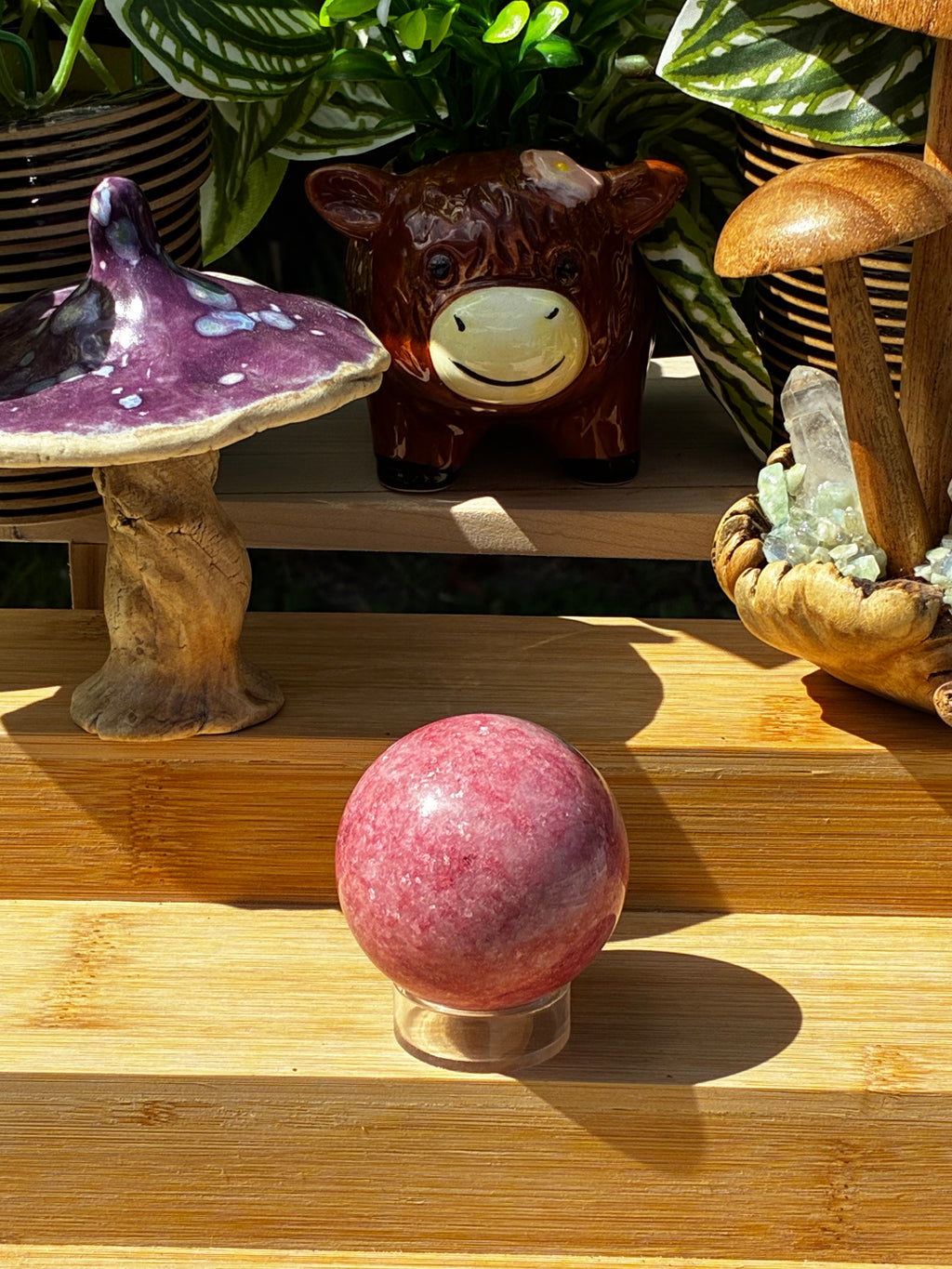 Thulite Epidote Sphere