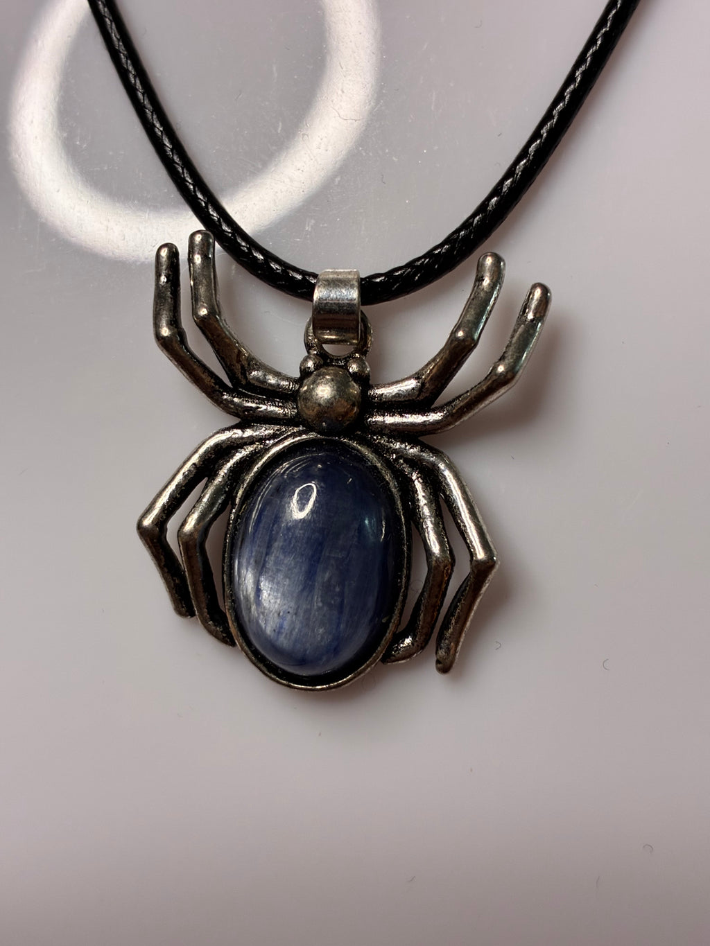 Kyanite Spider Pendant