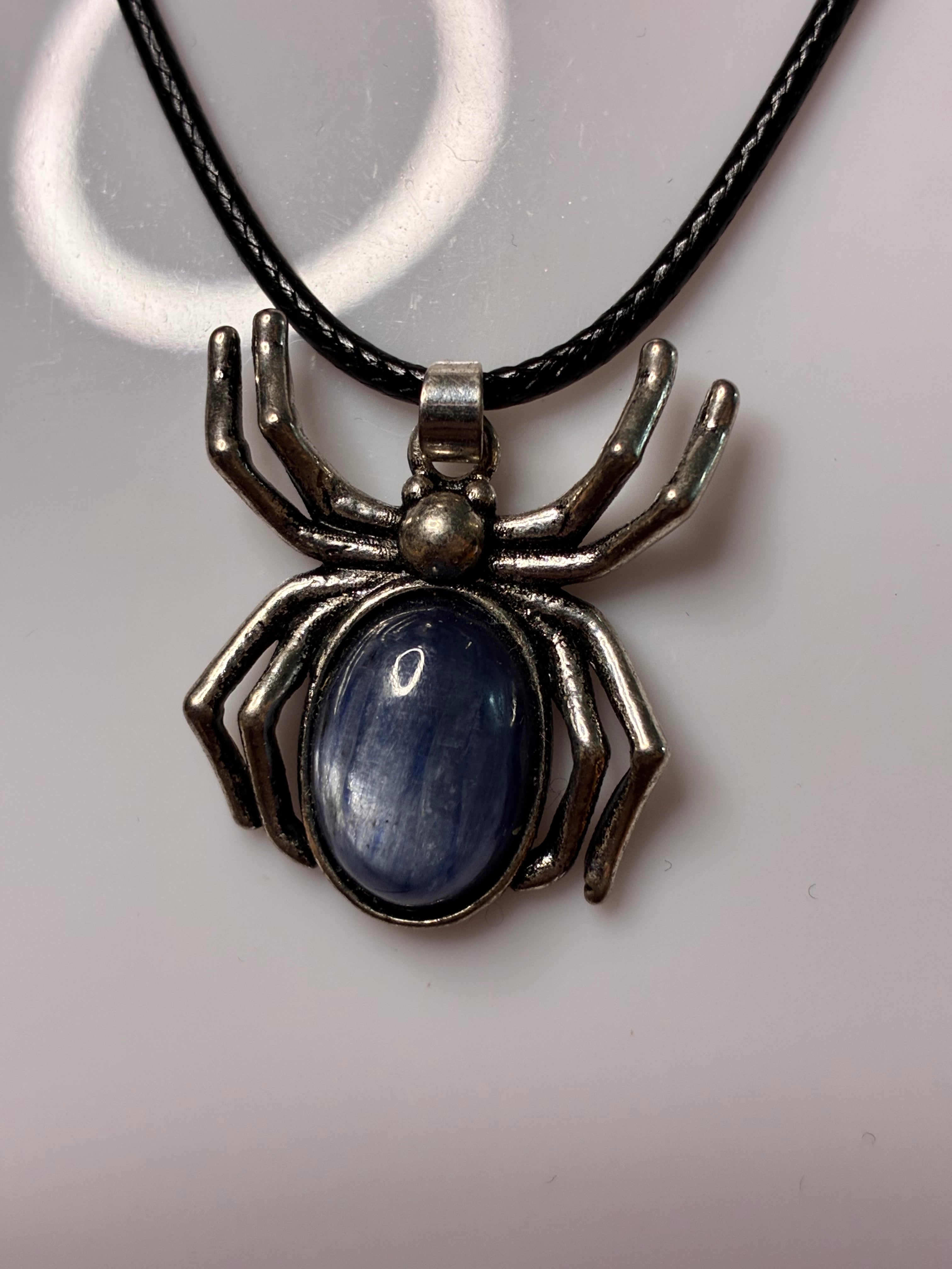 Kyanite Spider Pendant