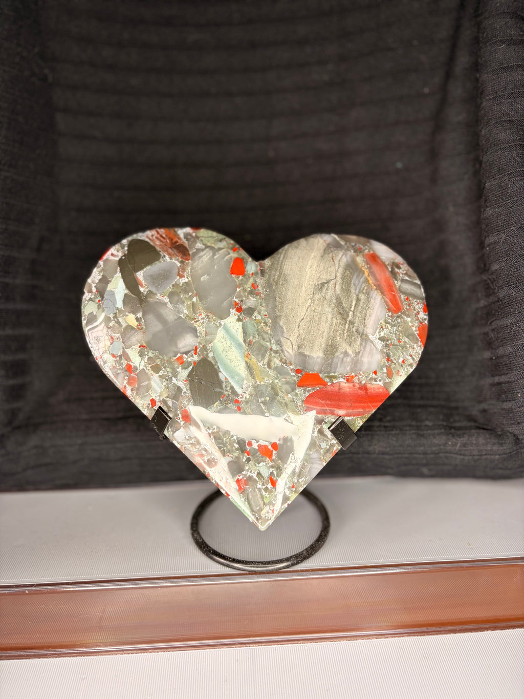 African Bloodstone Heart
