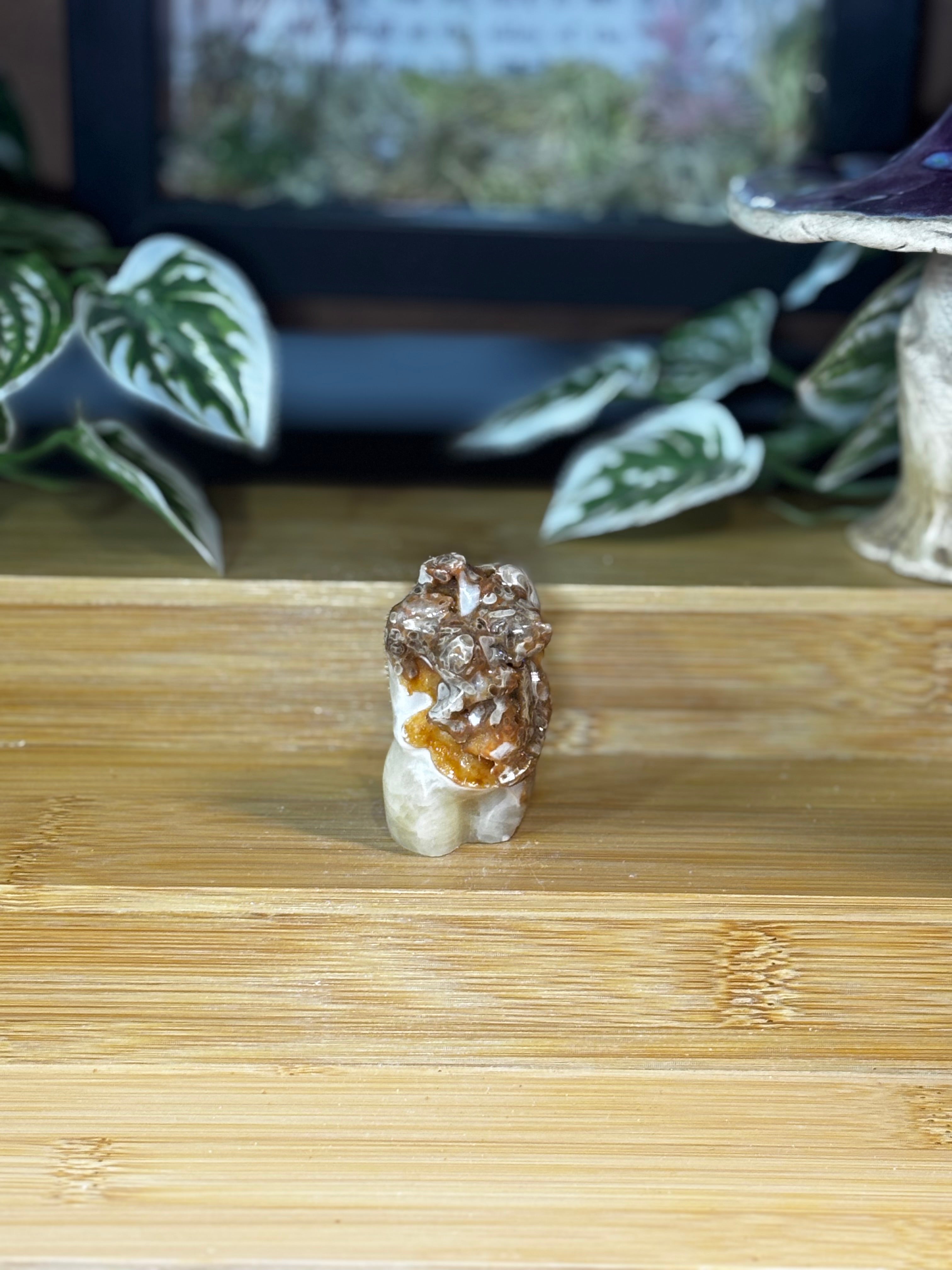 Amber Calcite Fertility Goddess Body