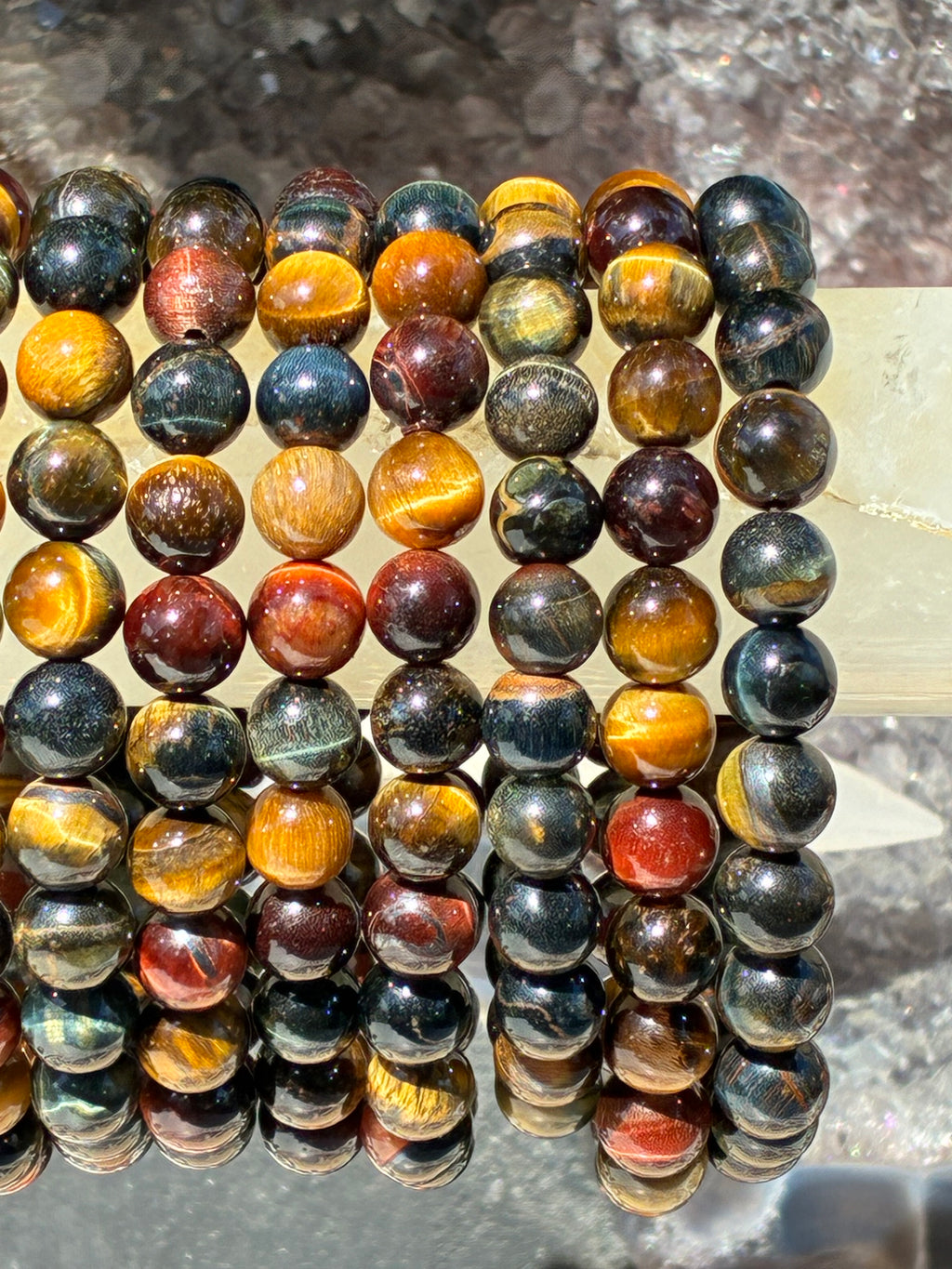 8mm Mixed Tigers Eye Bracelet