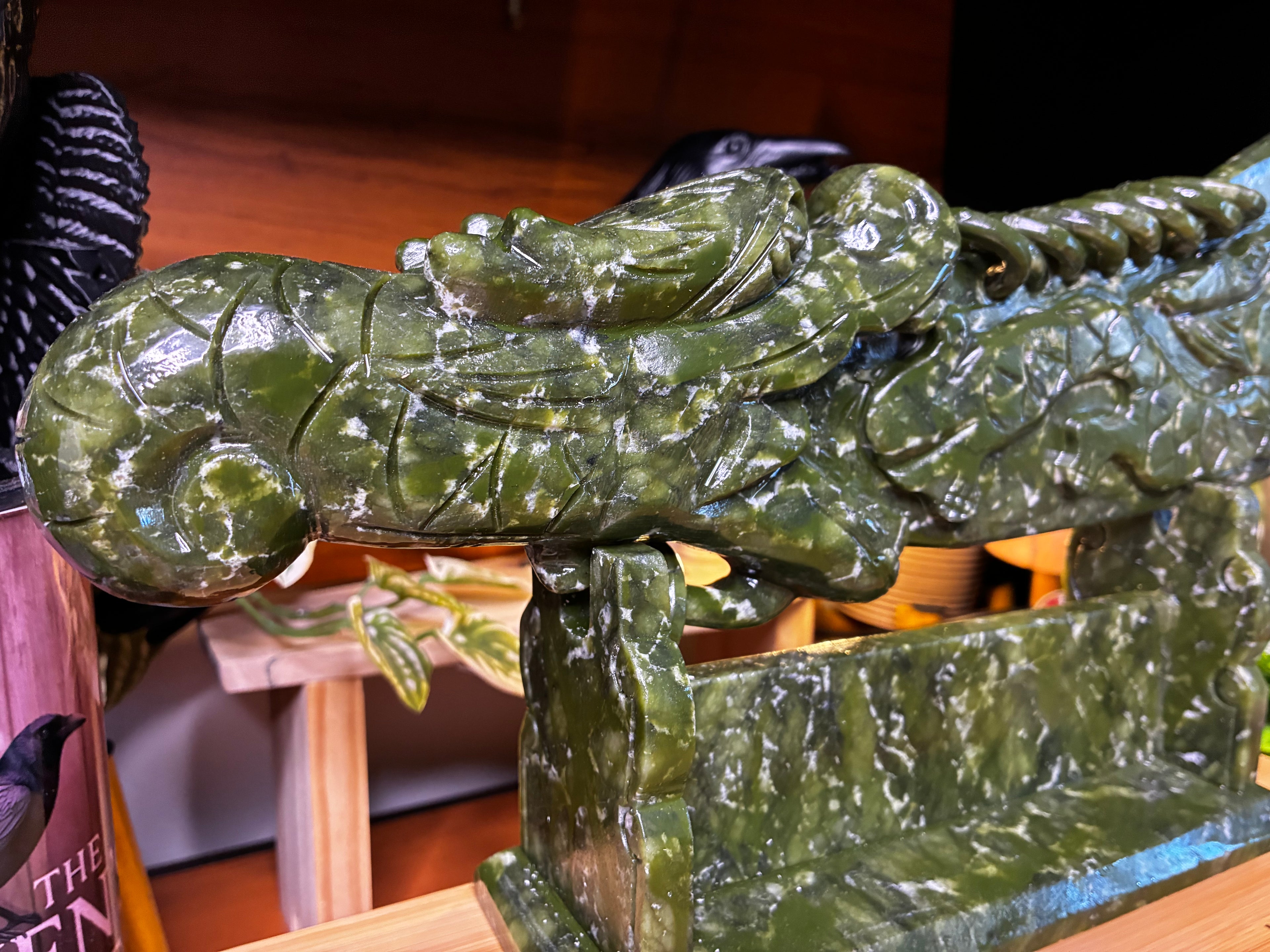 Green Jade Sword on Stand 2