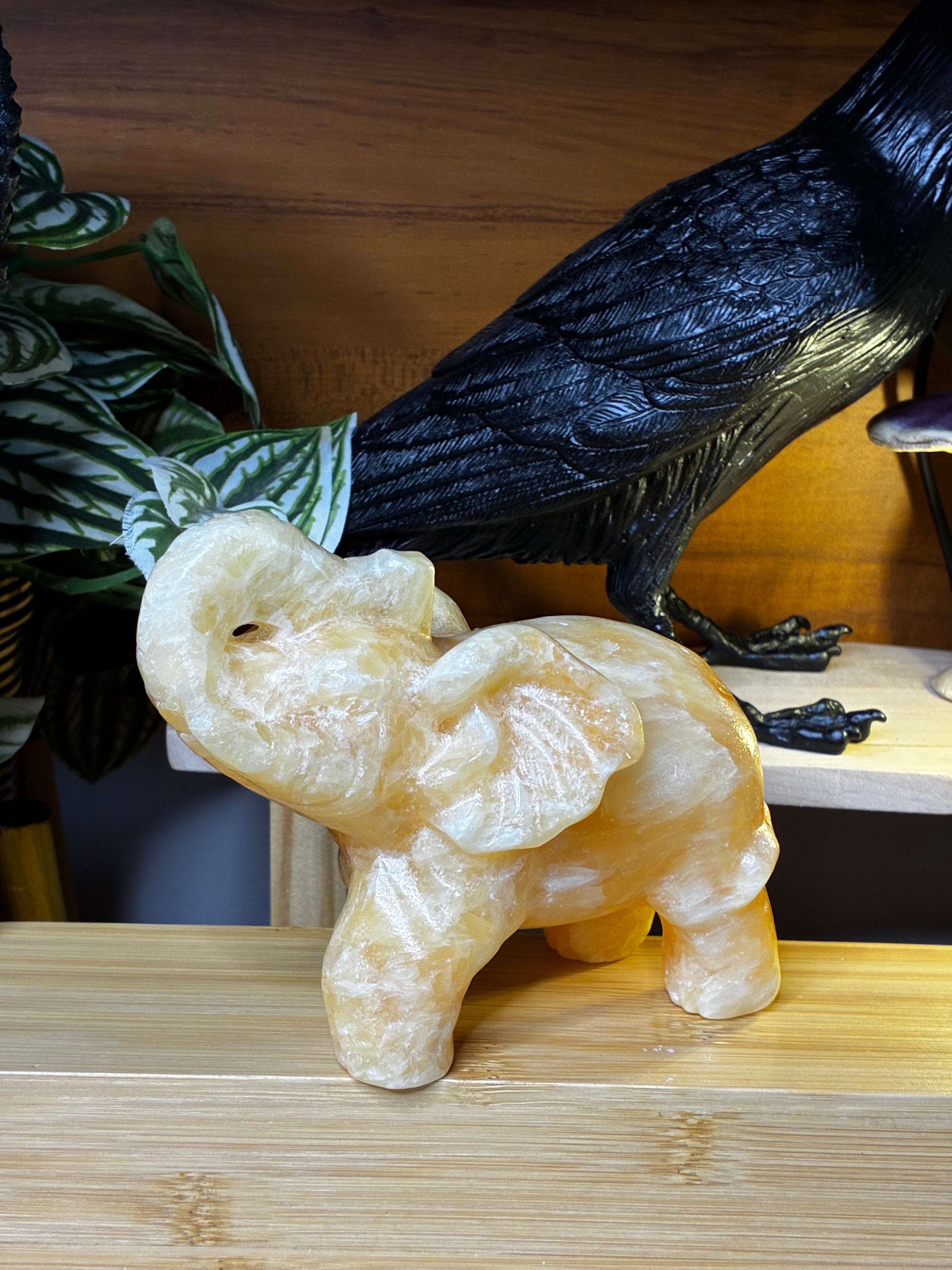 Orange Calcite Elephant