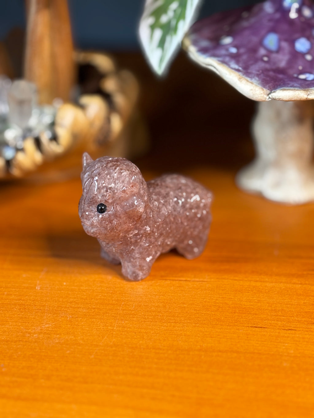 Strawberry Quartz Highland Cow