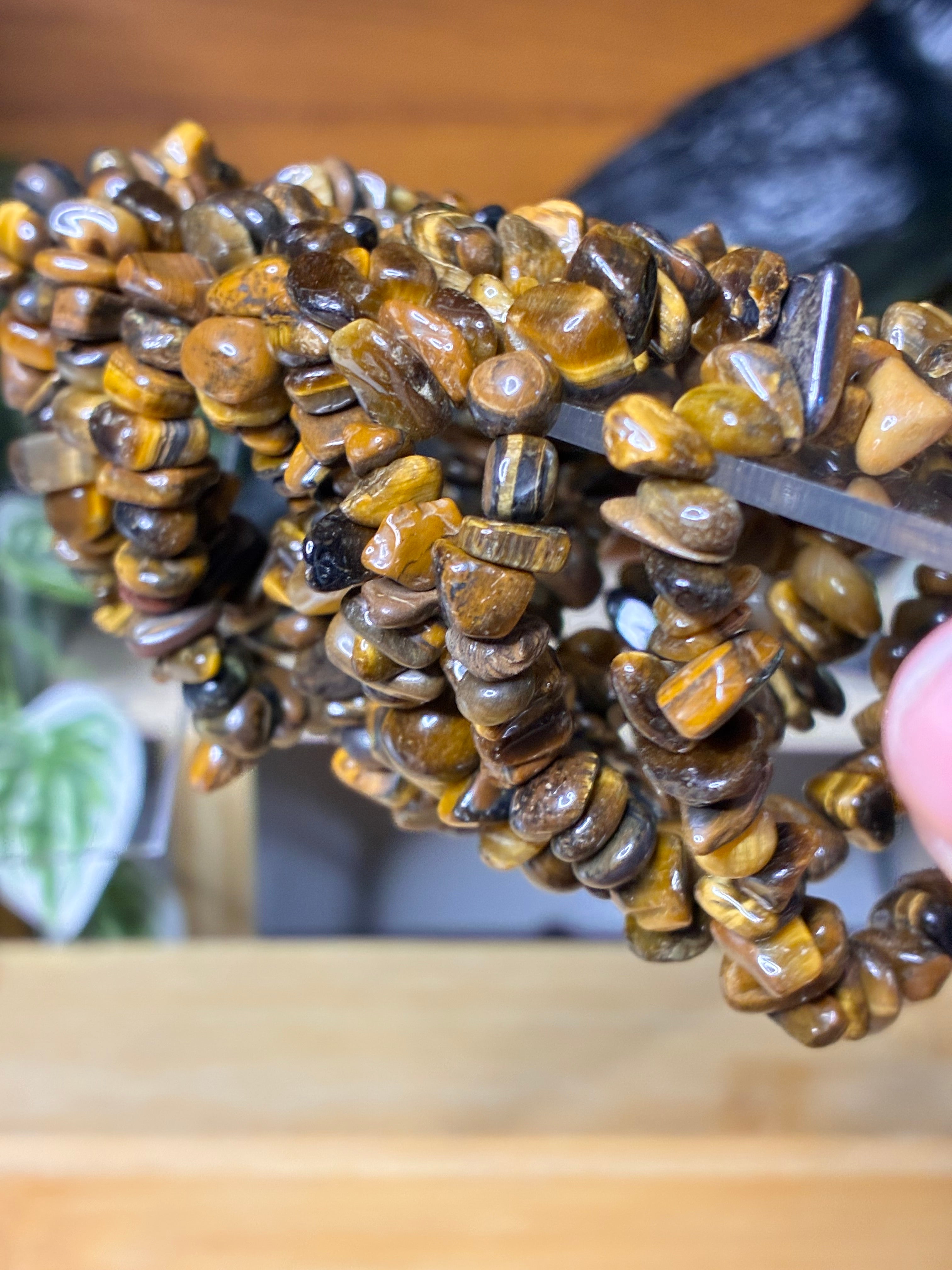 Tigers Eye/Iron Chip Bracelets