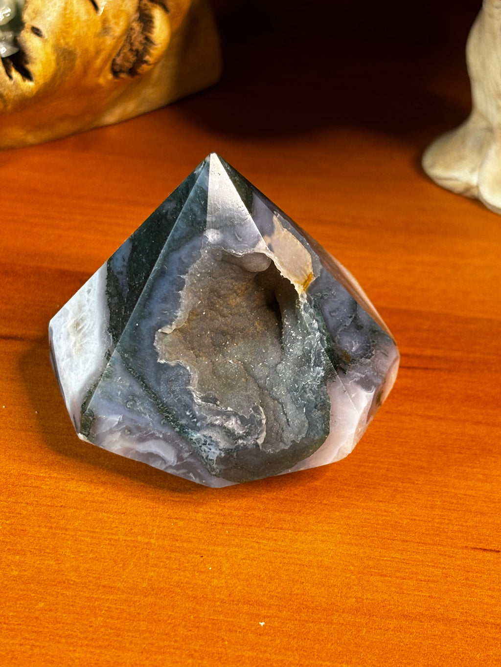 Druzy Moss Agate Diamond