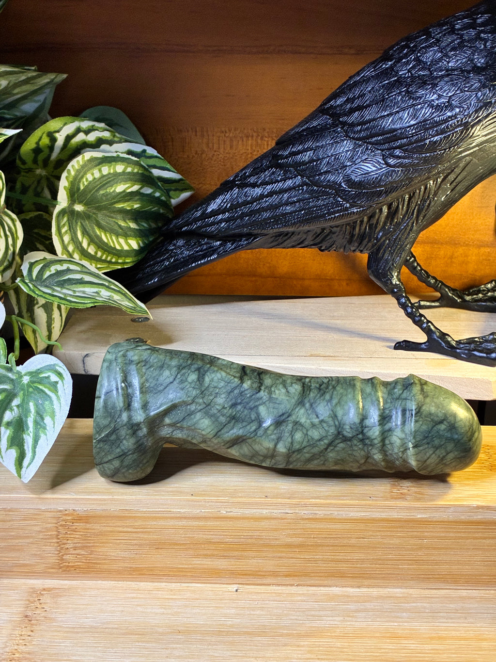 Green Jade Ding Ding Carvings