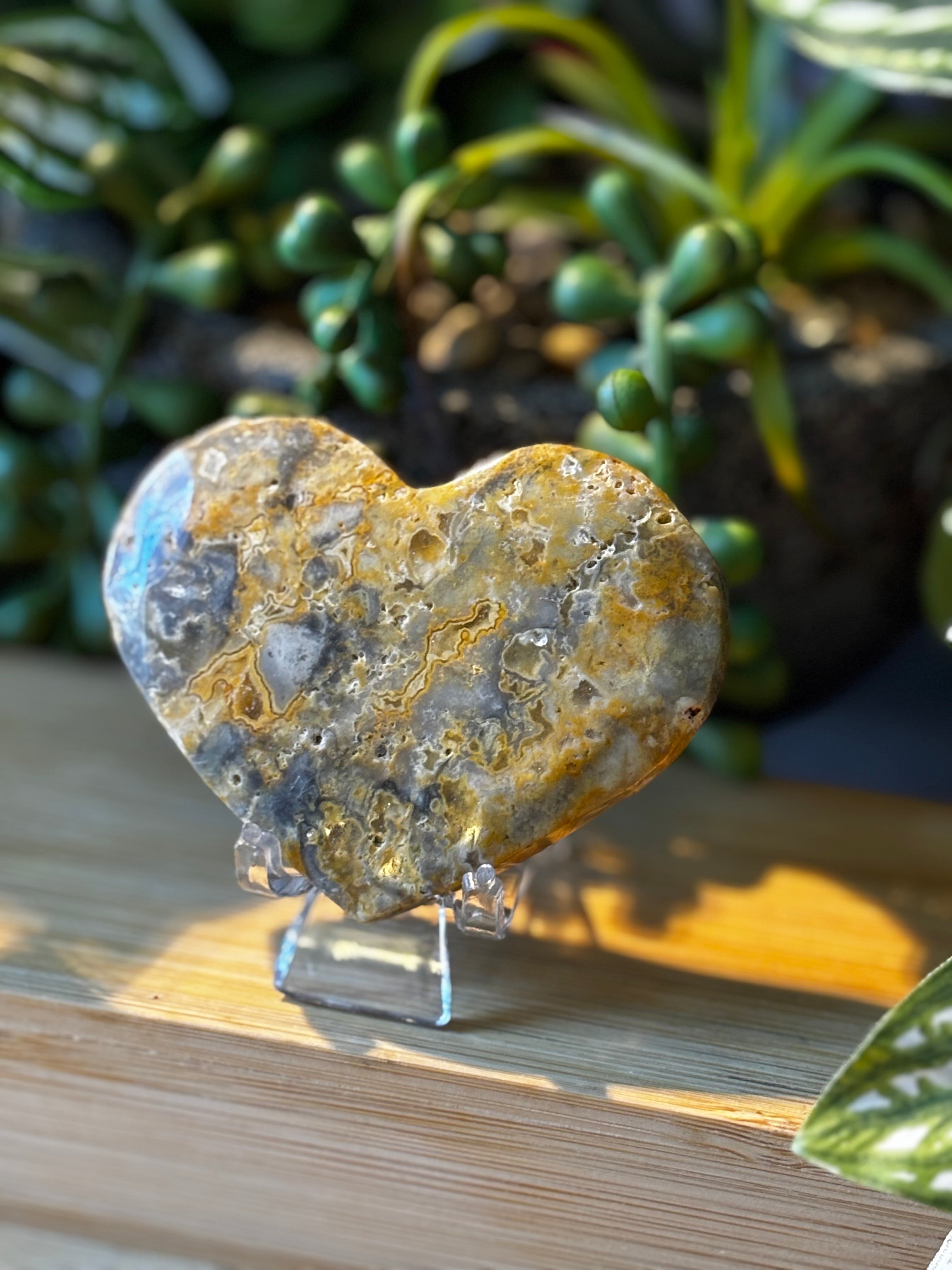 Crazy Lace Agate Heart