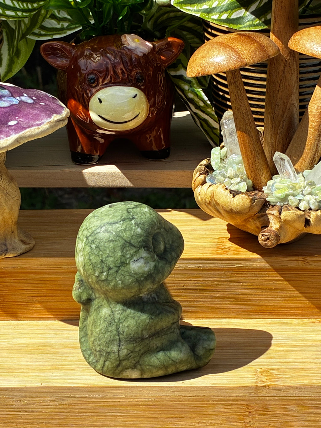 Green Jade “Charmander” Carving