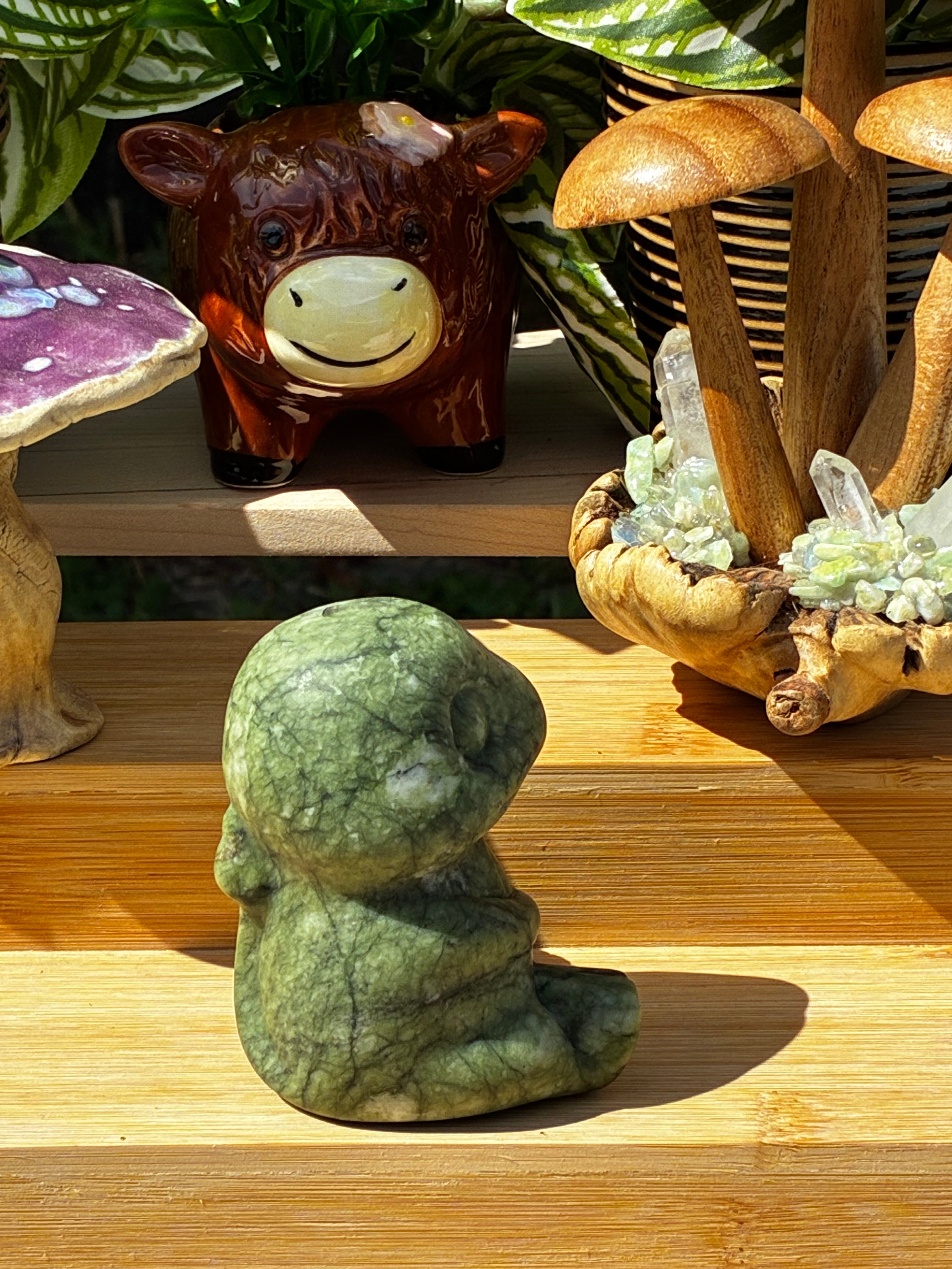 Green Jade “Charmander” Carving