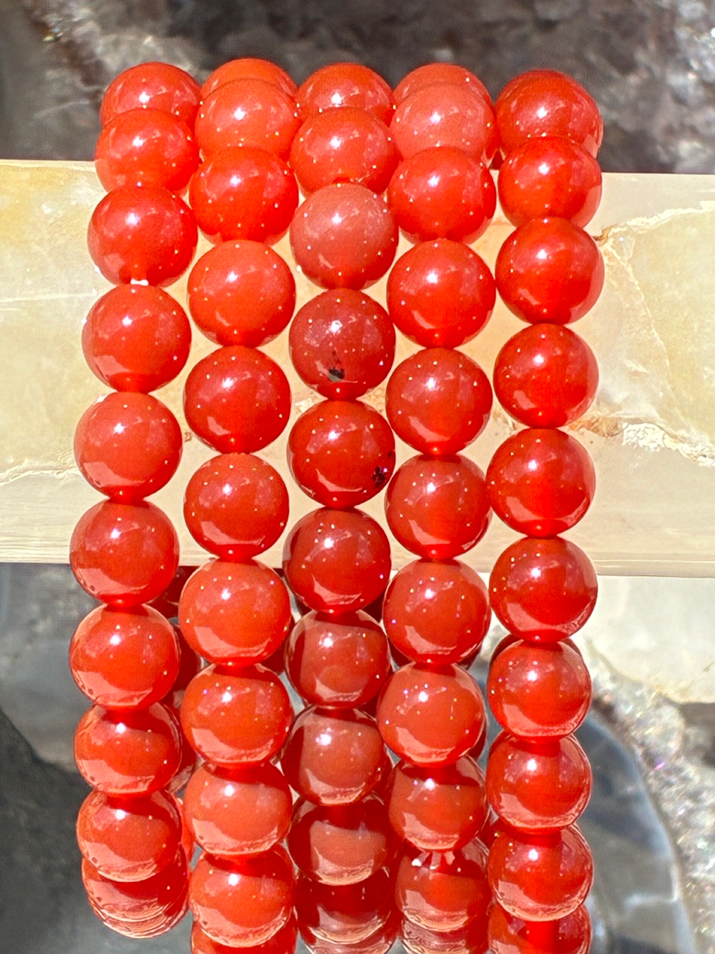8mm Carnelian Bracelet