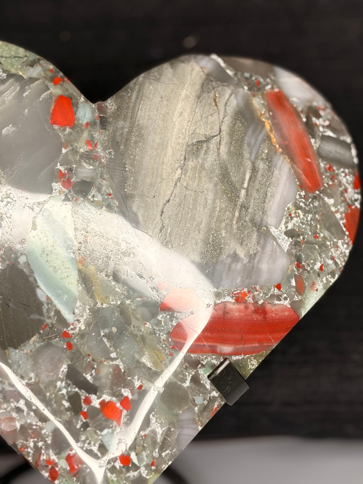 African Bloodstone Heart