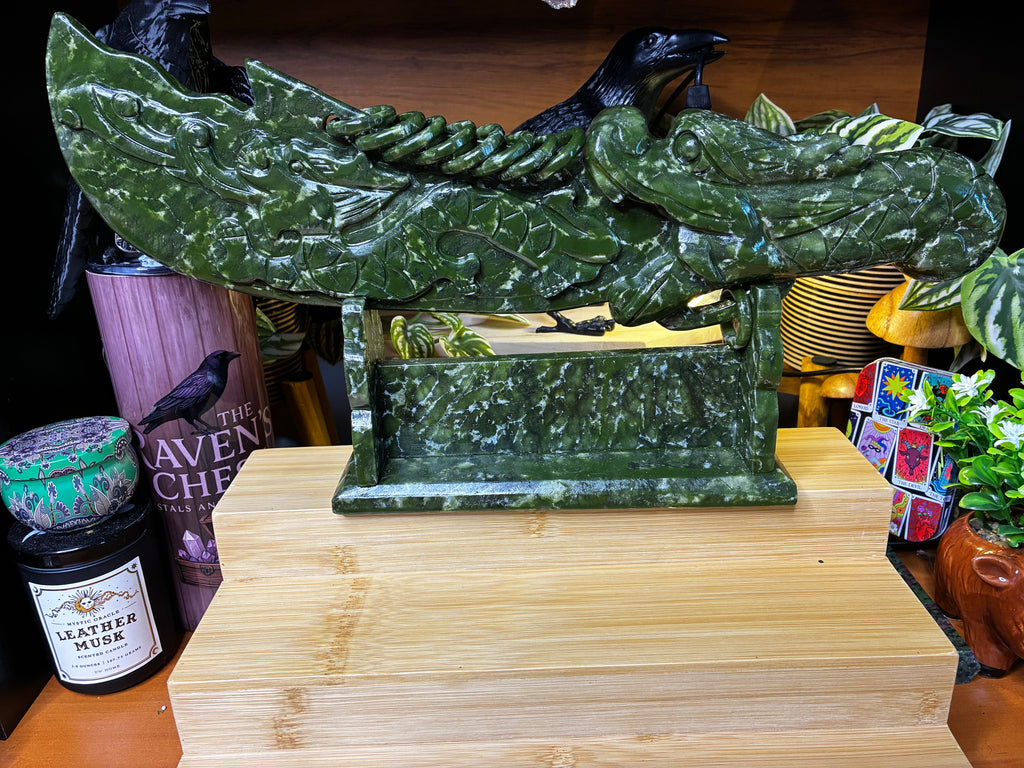 Green Jade Sword on Stand 2