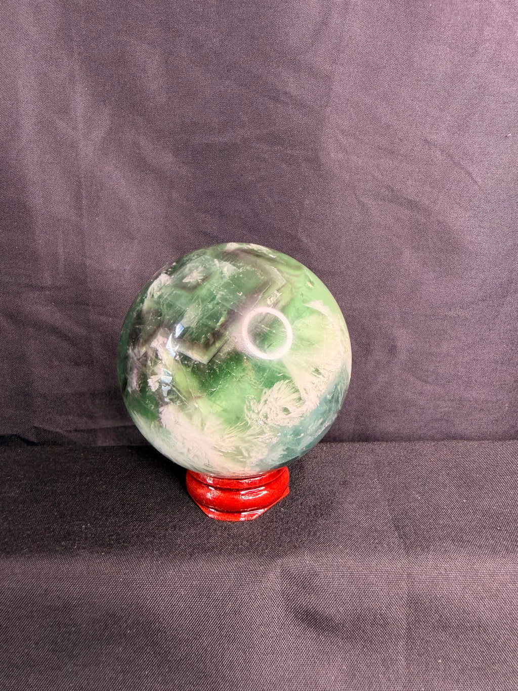 Rainbow Feather Fluorite Sphere