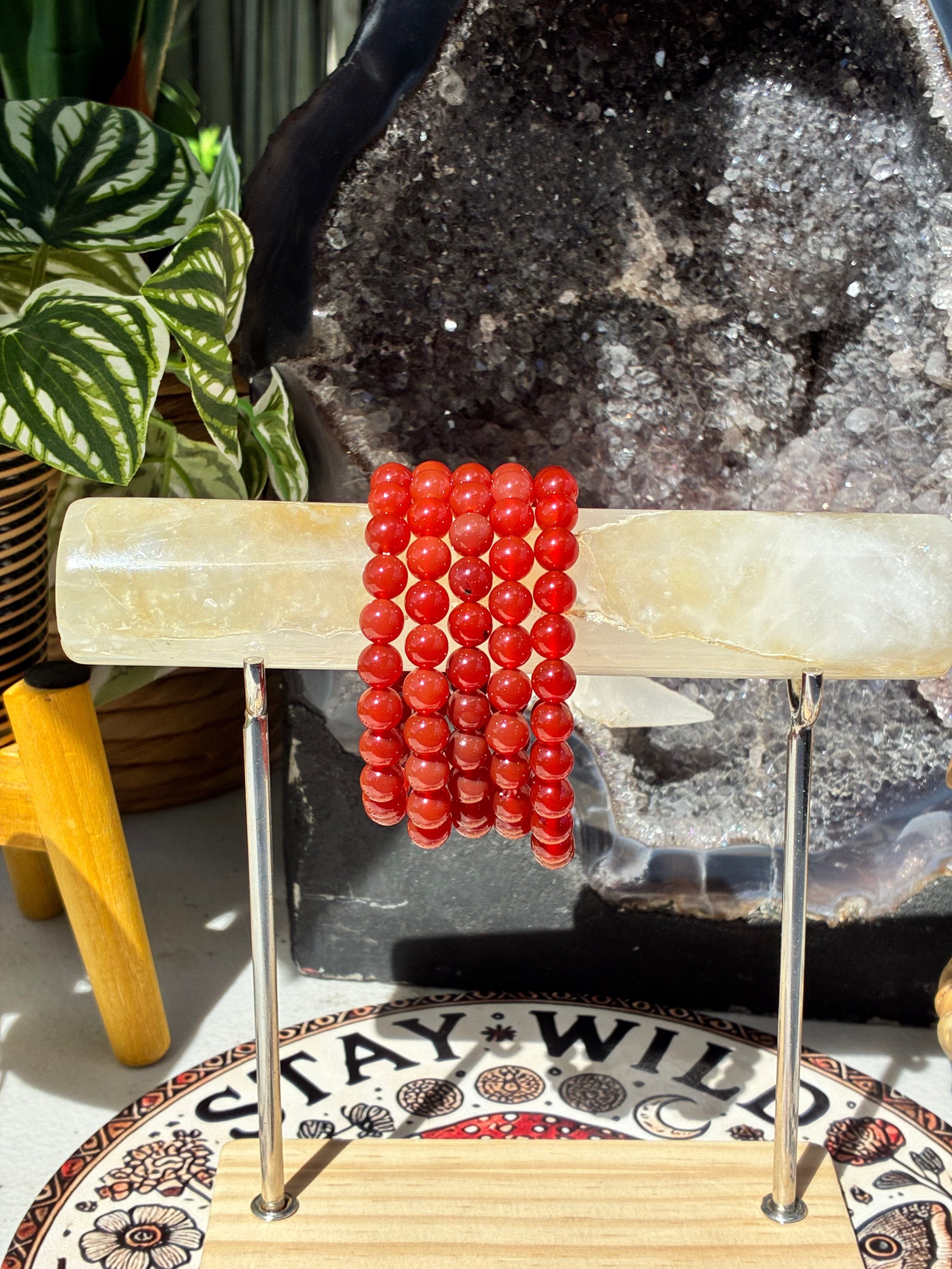 8mm Carnelian Bracelet