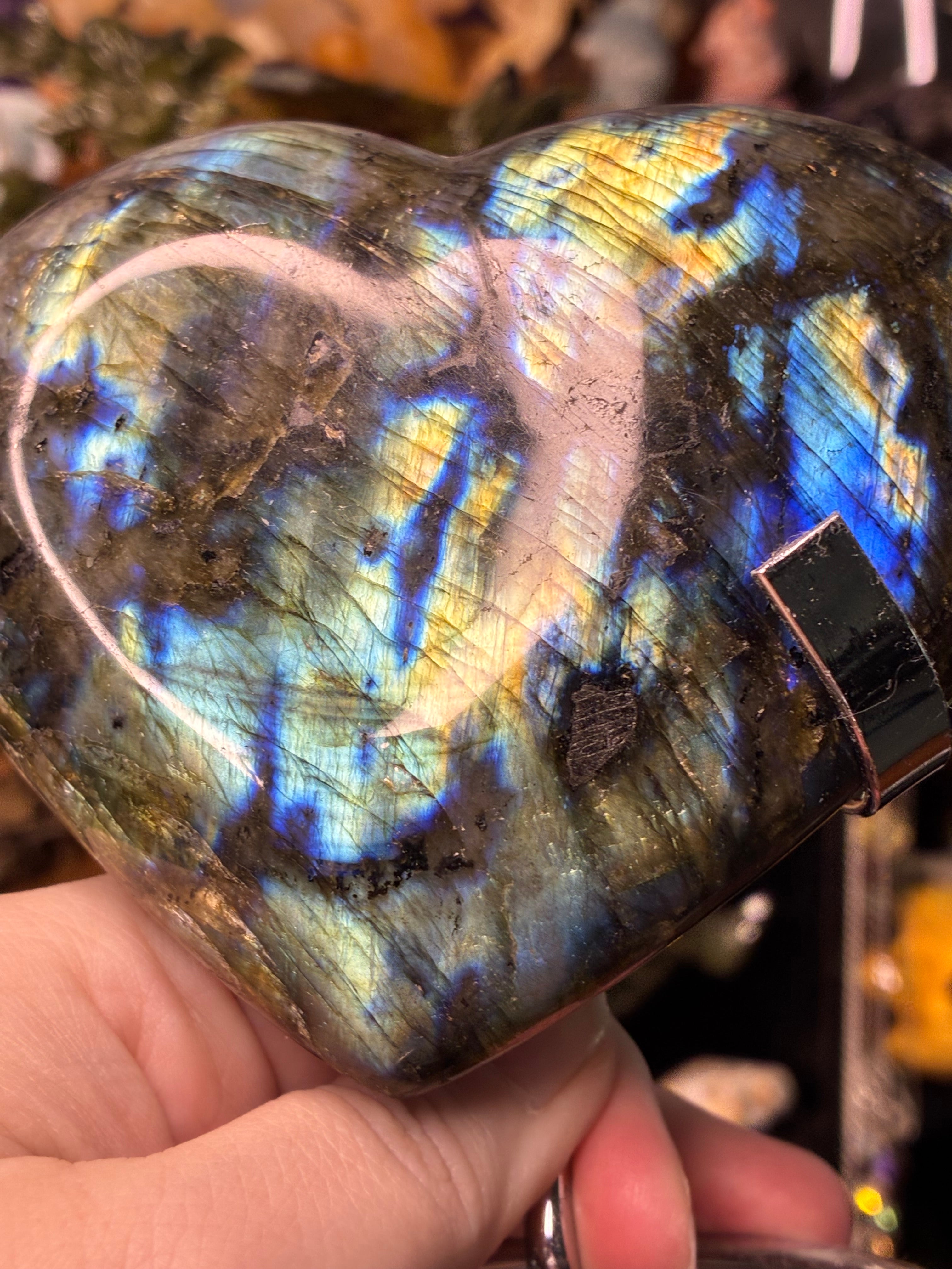 Labradorite Heart
