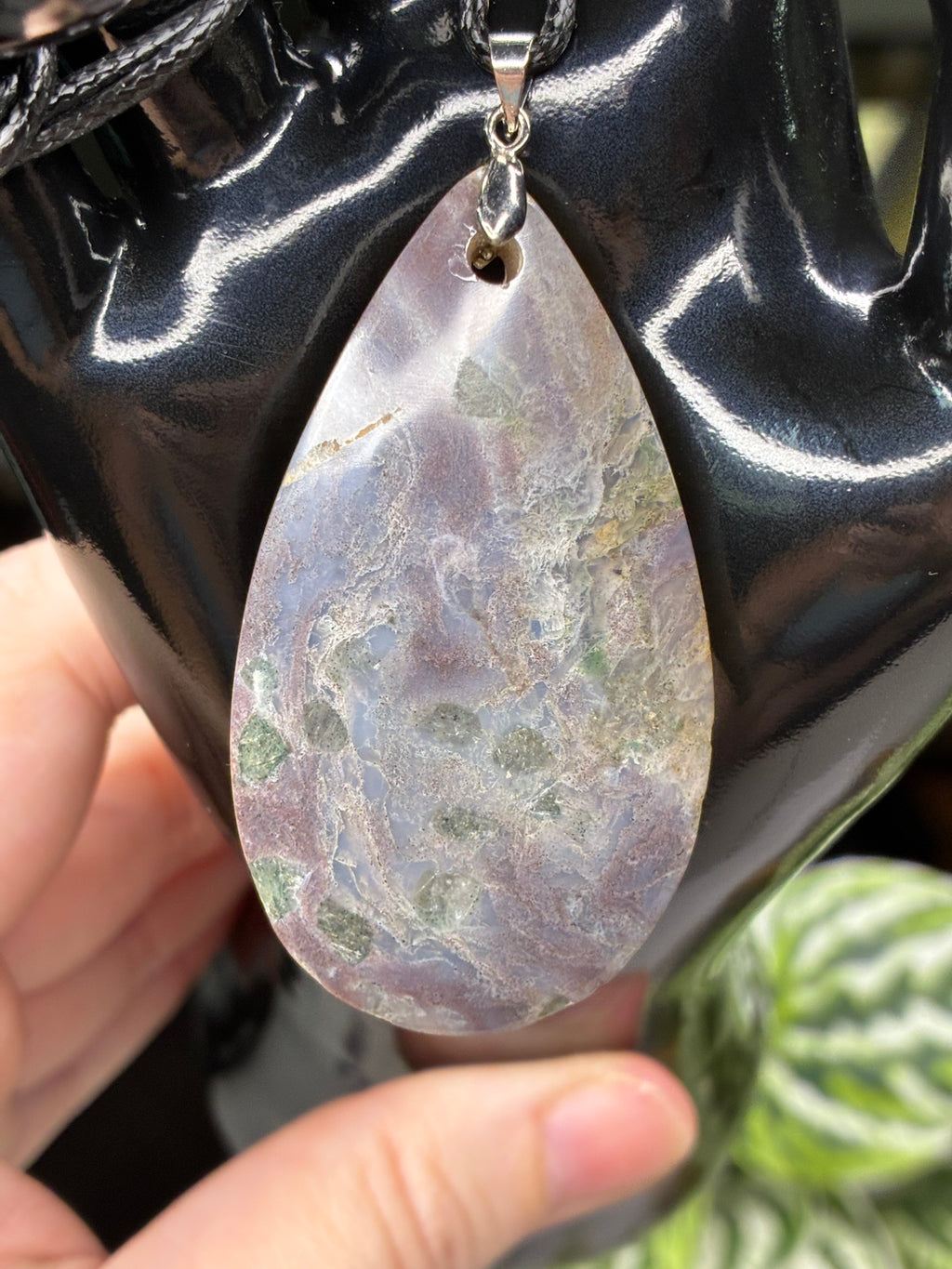 Purple Moss Agate Pendant