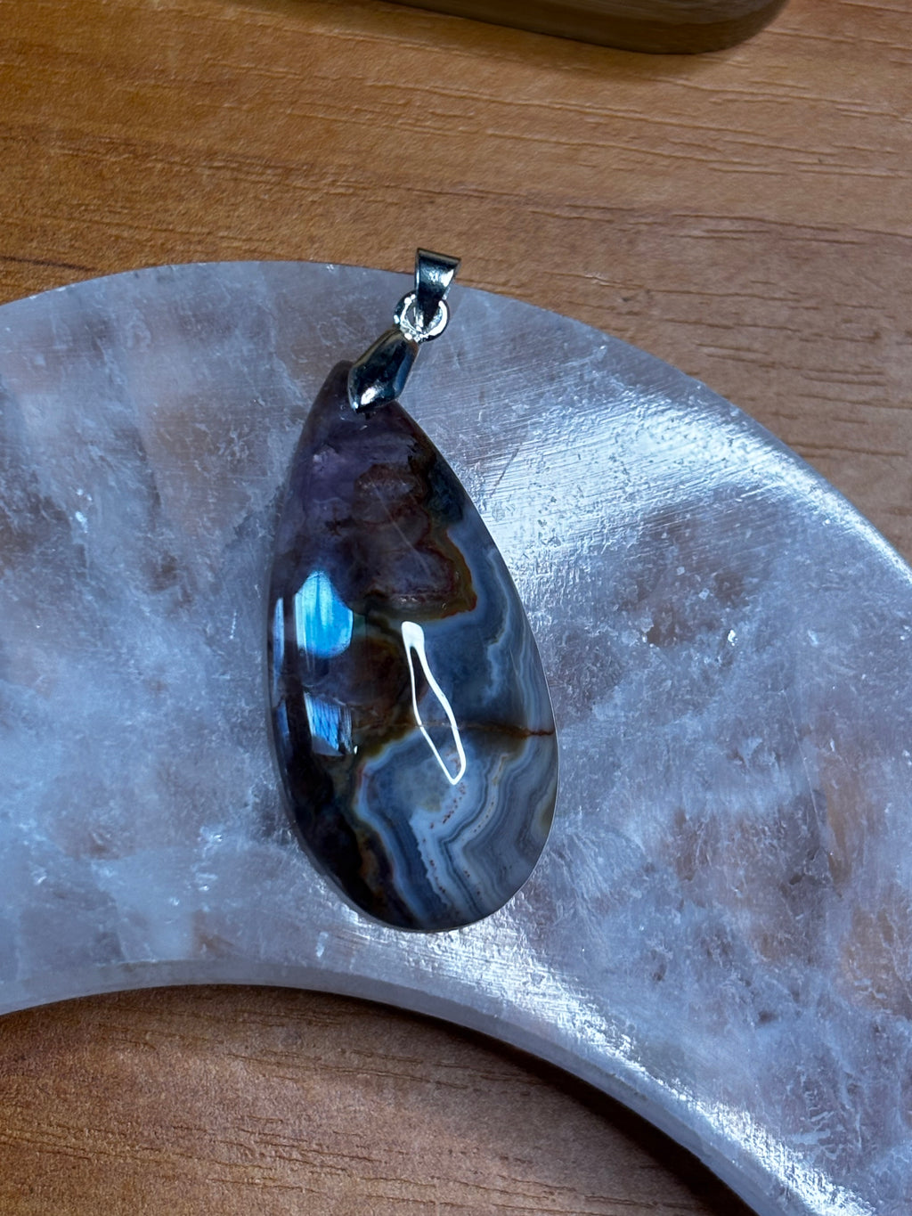 Crazy Lace Amethyst Pendant 8