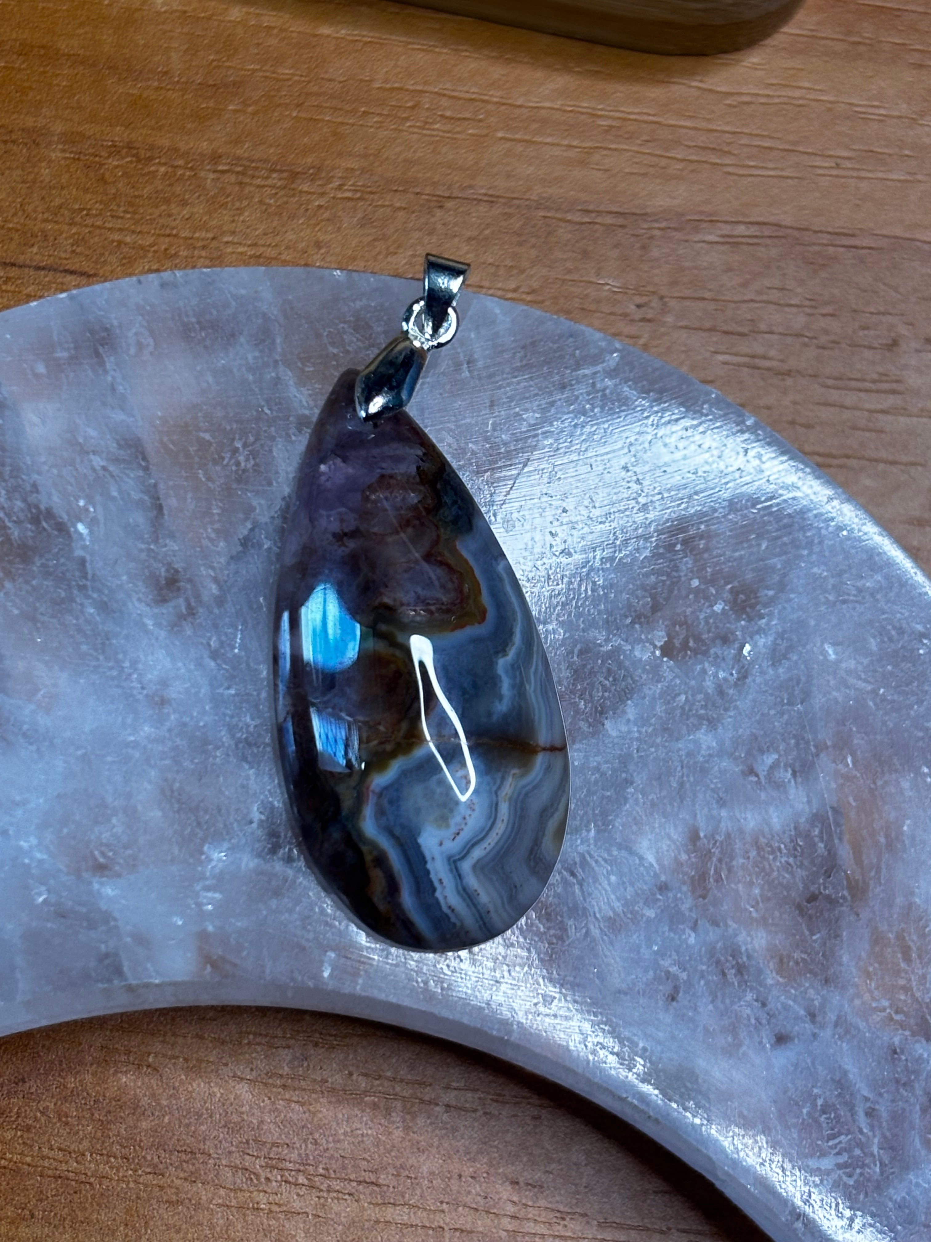 Crazy Lace Amethyst Pendant 8