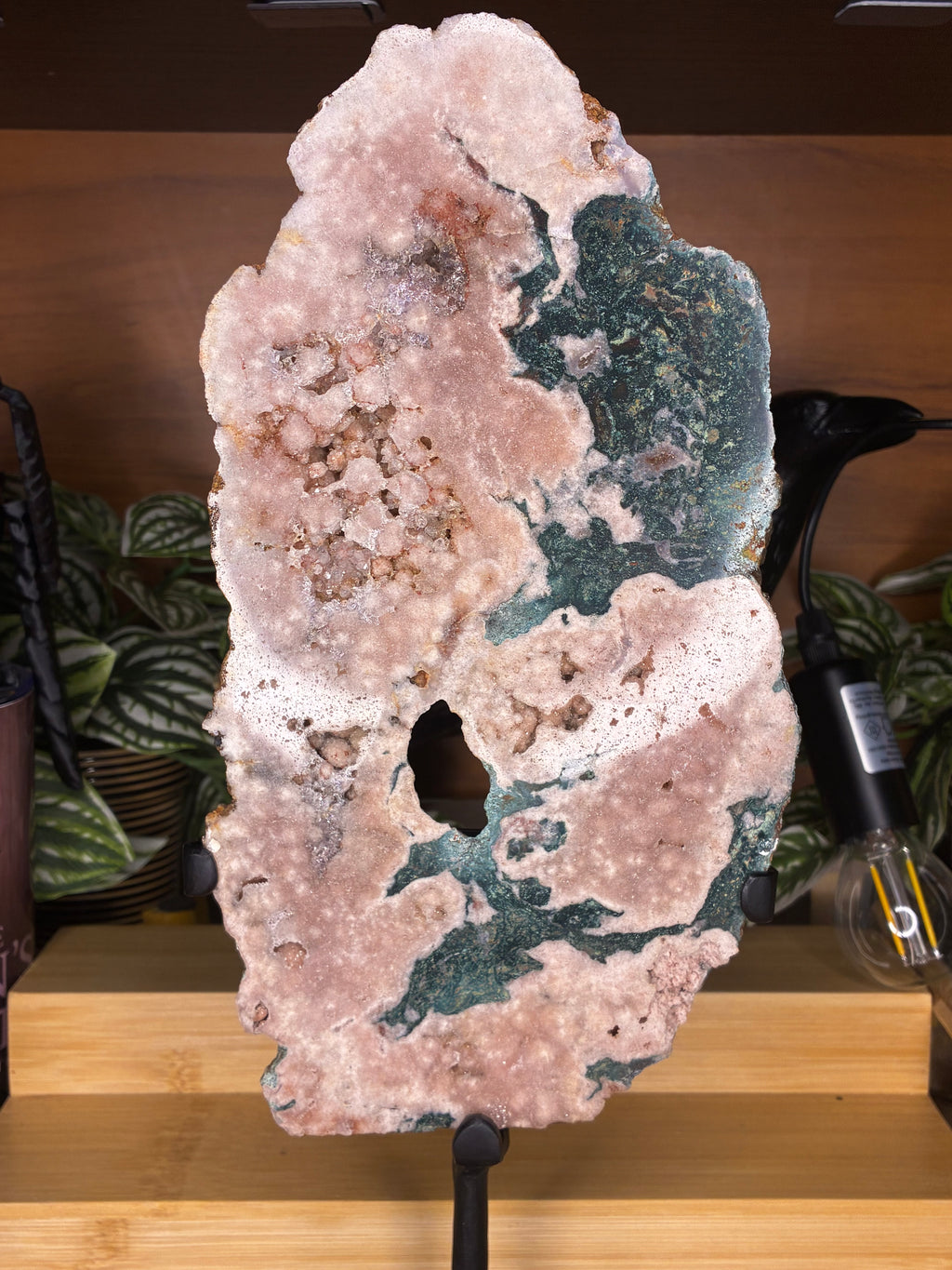 Pink Amethyst Slab on Stand