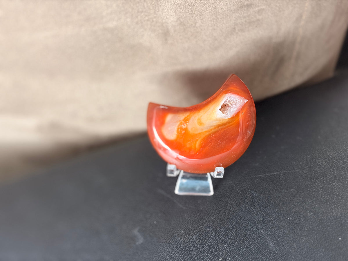 Druzy Carnelian Moon