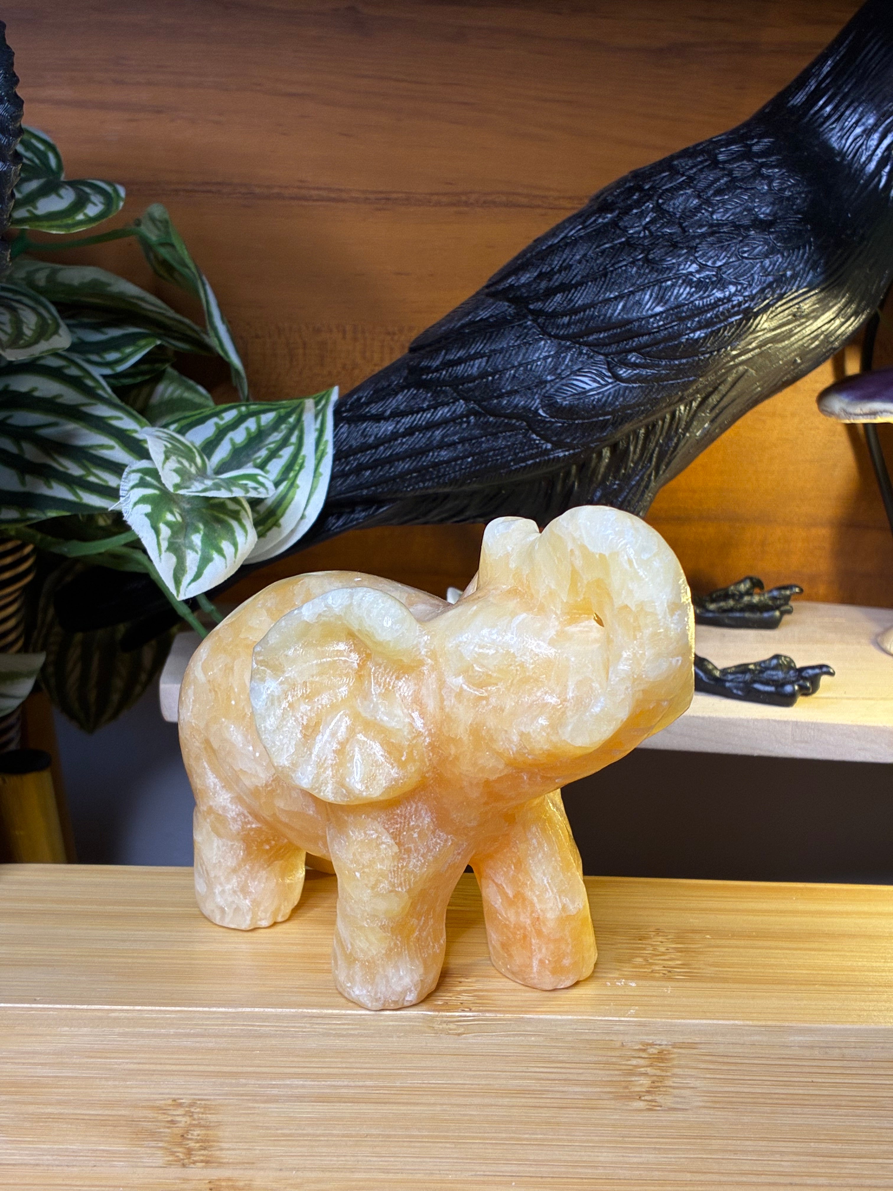 Orange Calcite Elephant