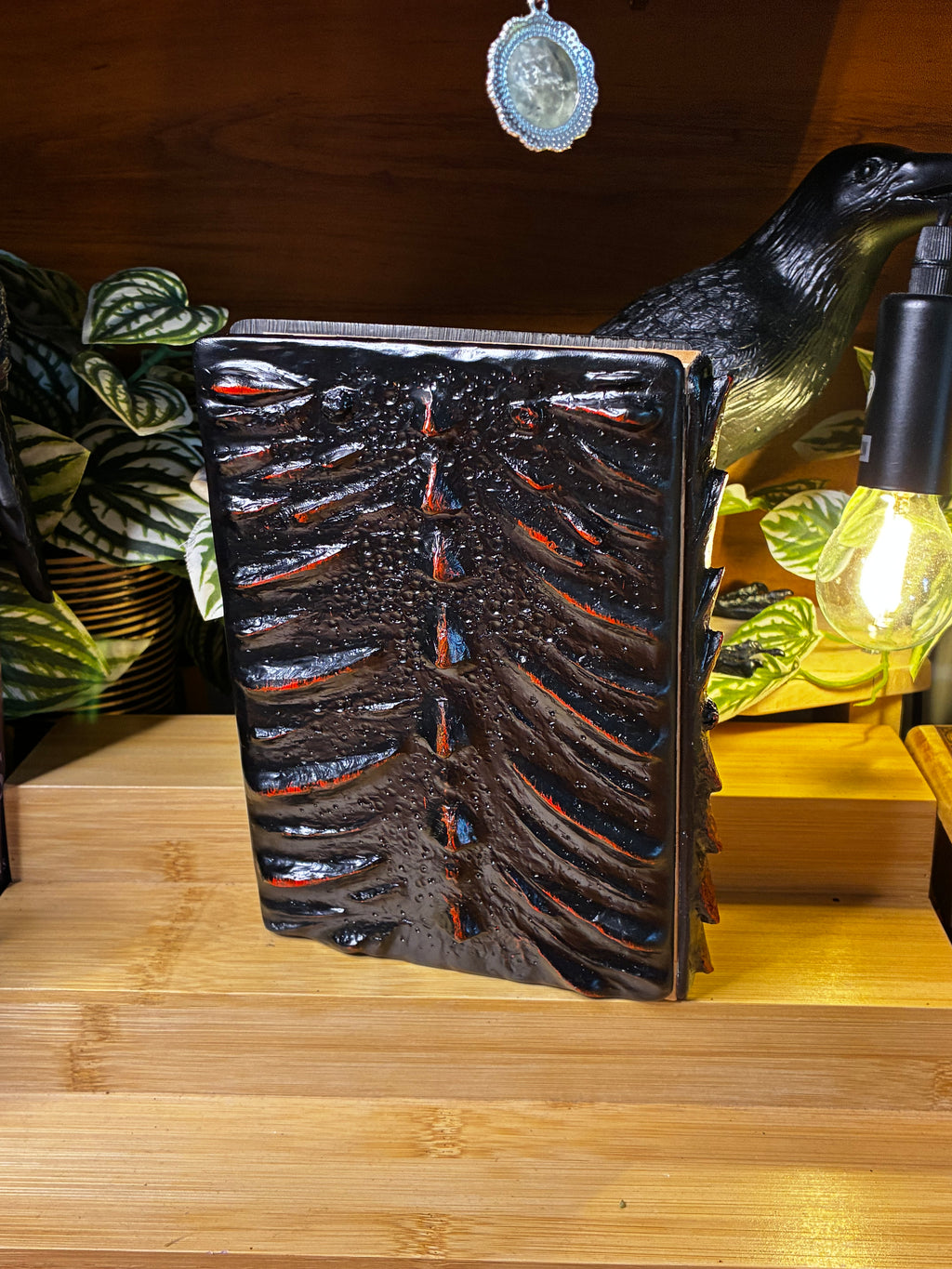 🐉 Crimson Dragon Scale Hardcover Notebook