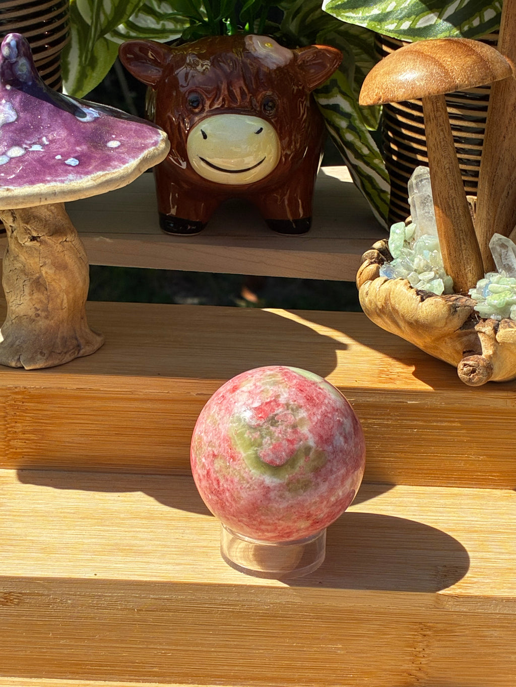 Thulite Sphere w/Epidote 2