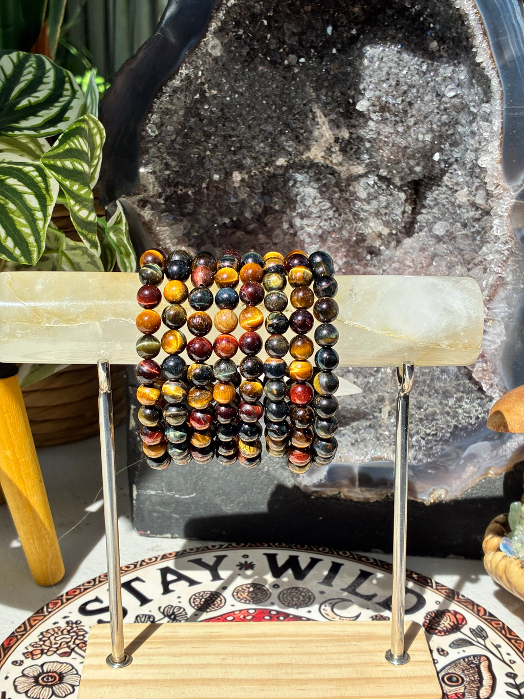 8mm Mixed Tigers Eye Bracelet