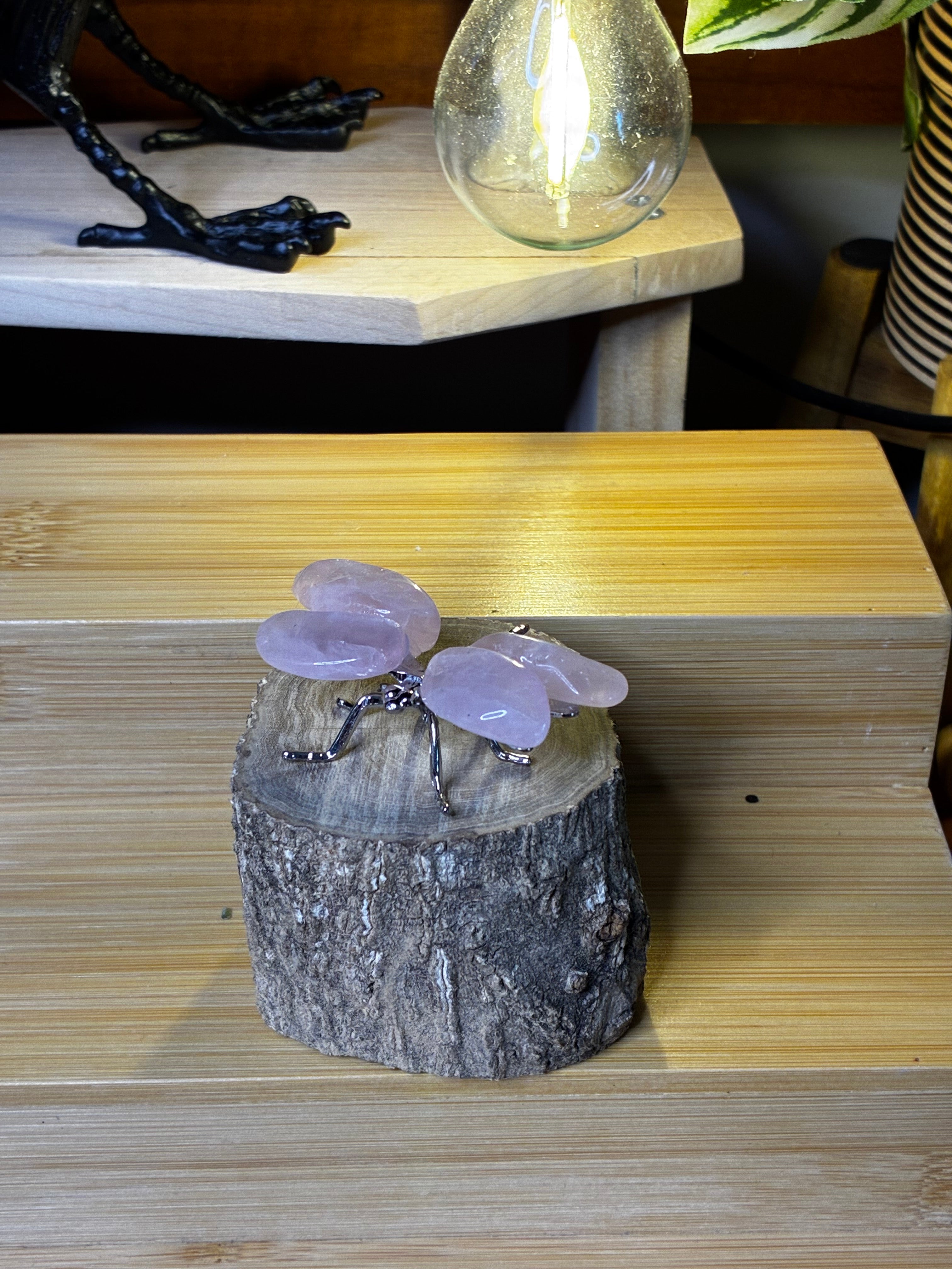 Rose Quartz Dragonfly