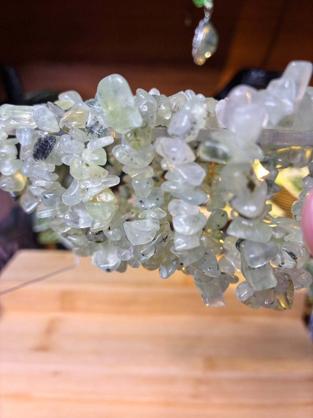 Prehnite Chip Bracelets