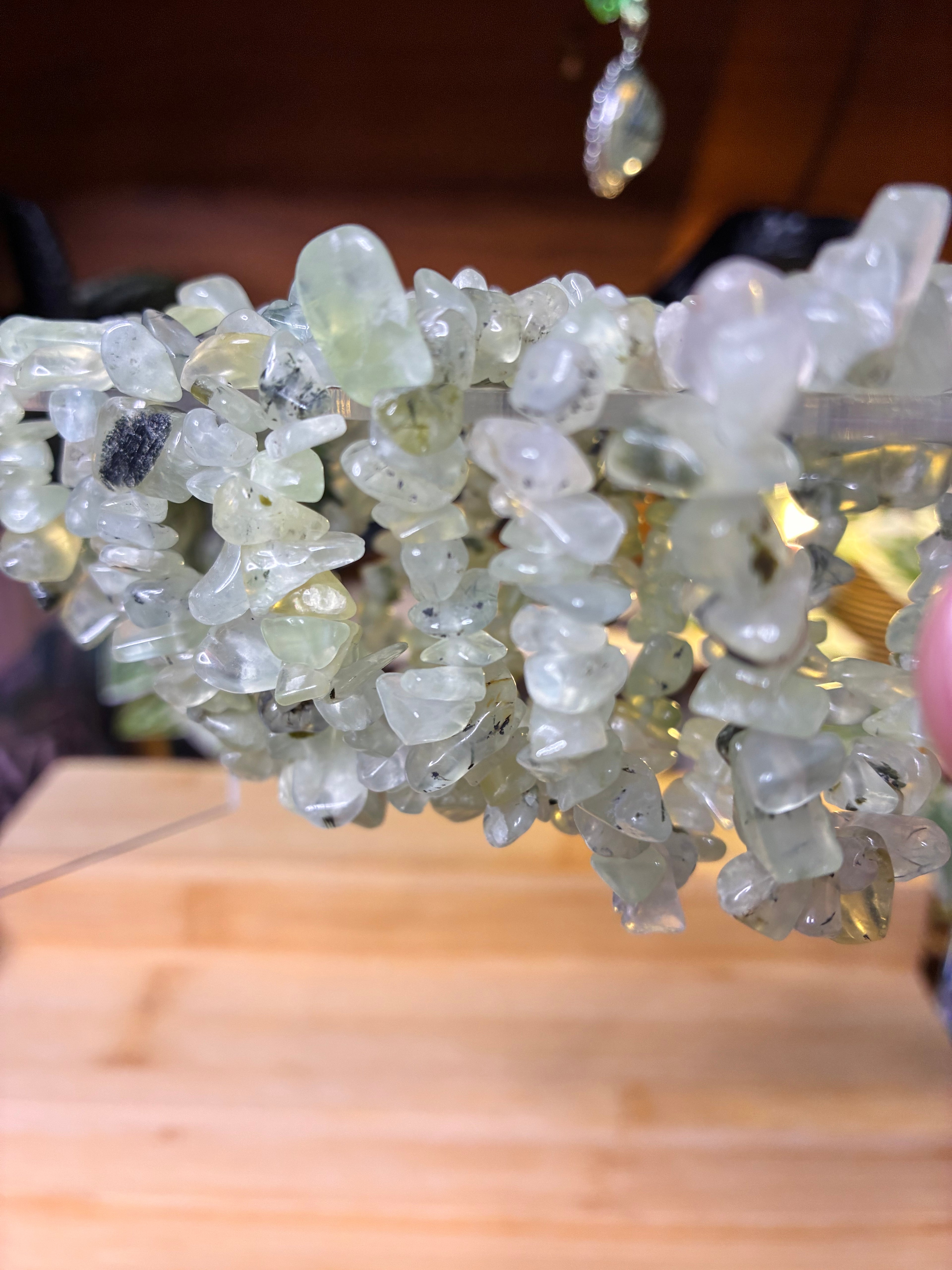 Prehnite Chip Bracelets