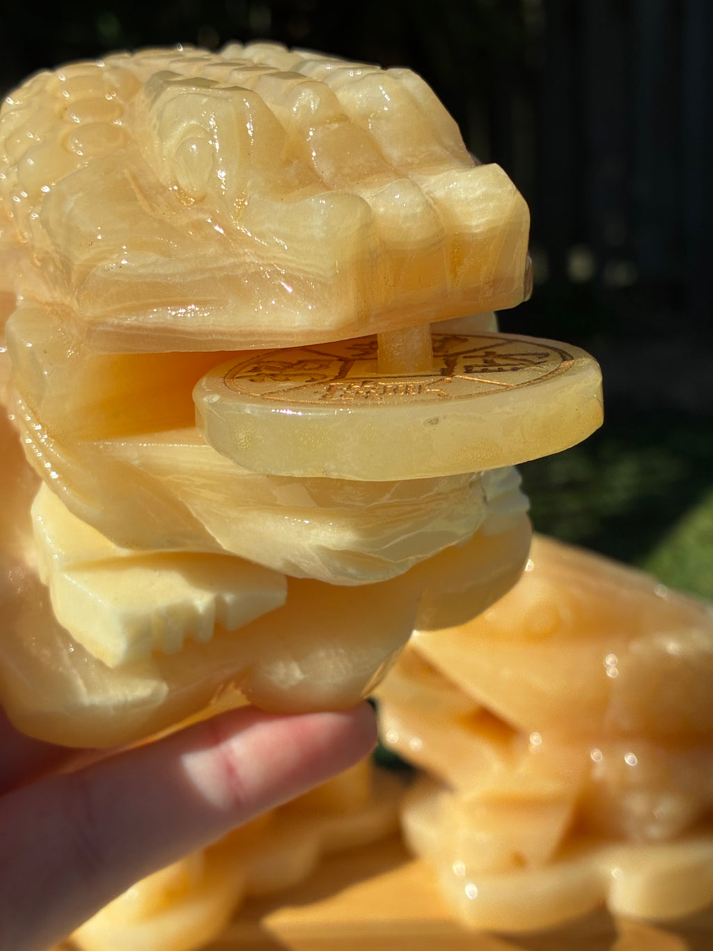 Orange Calcite Money Toad