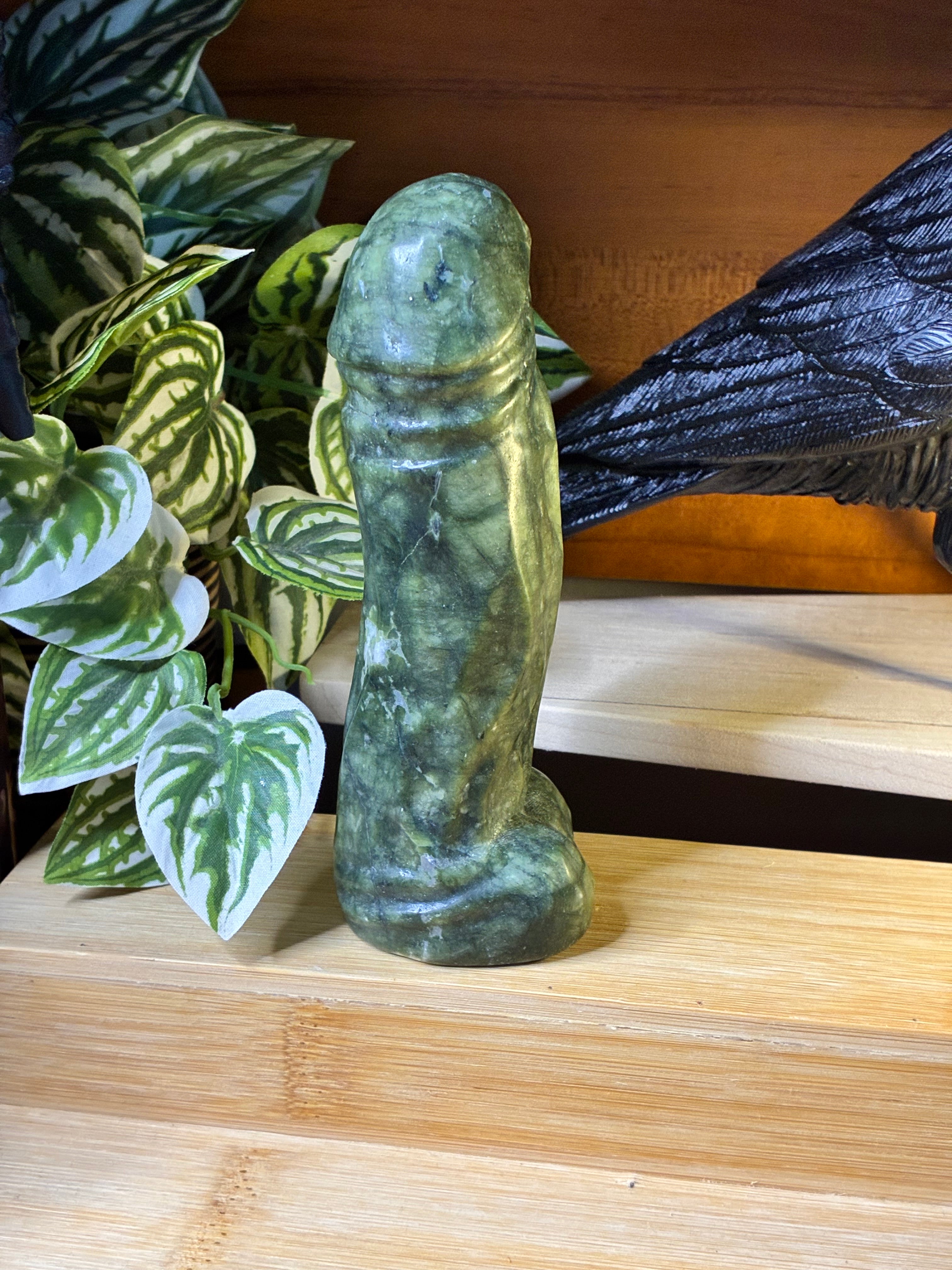 Green Jade Ding Ding Carvings
