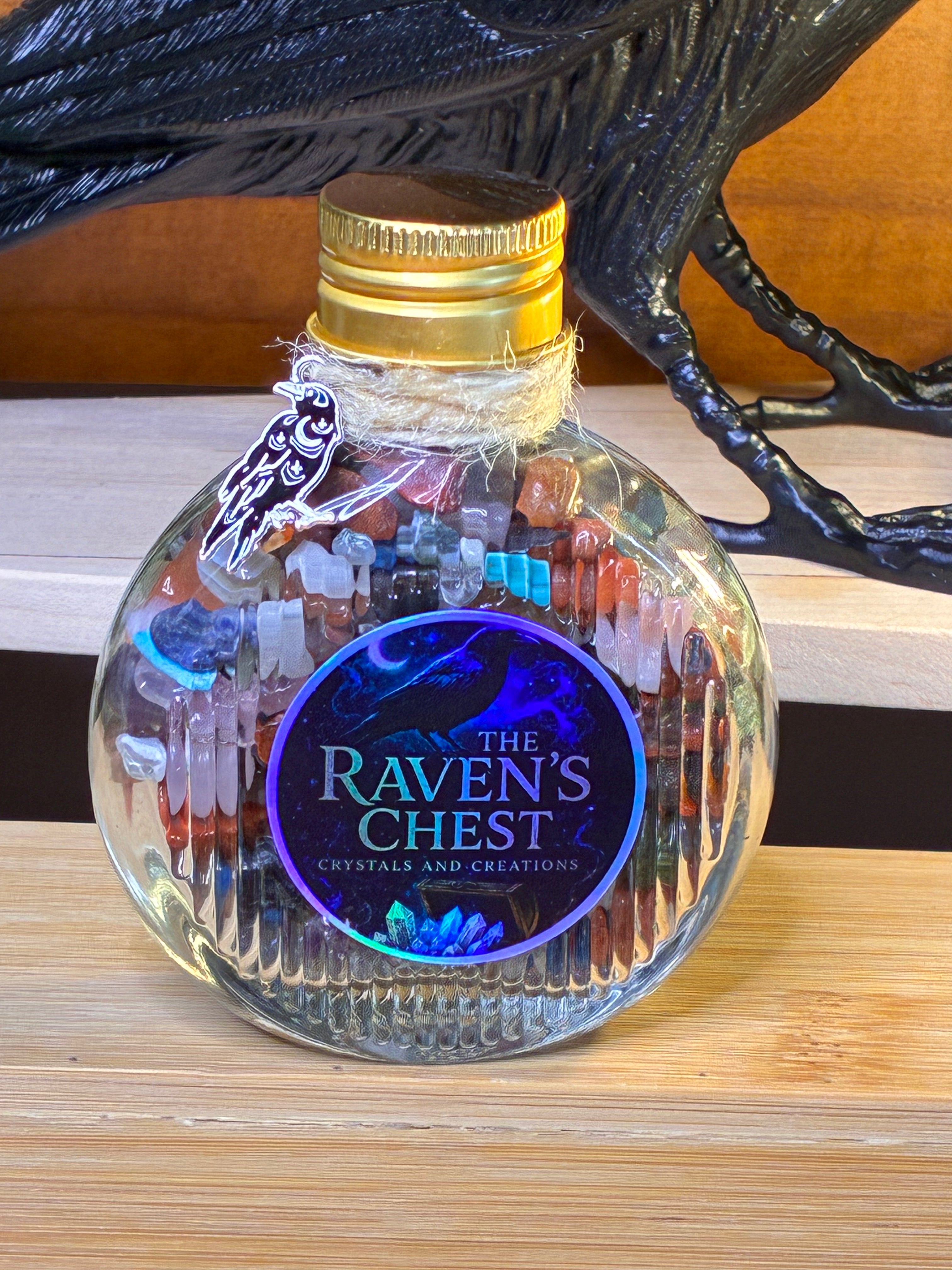 TRC Glass Crystal Chip Bottle