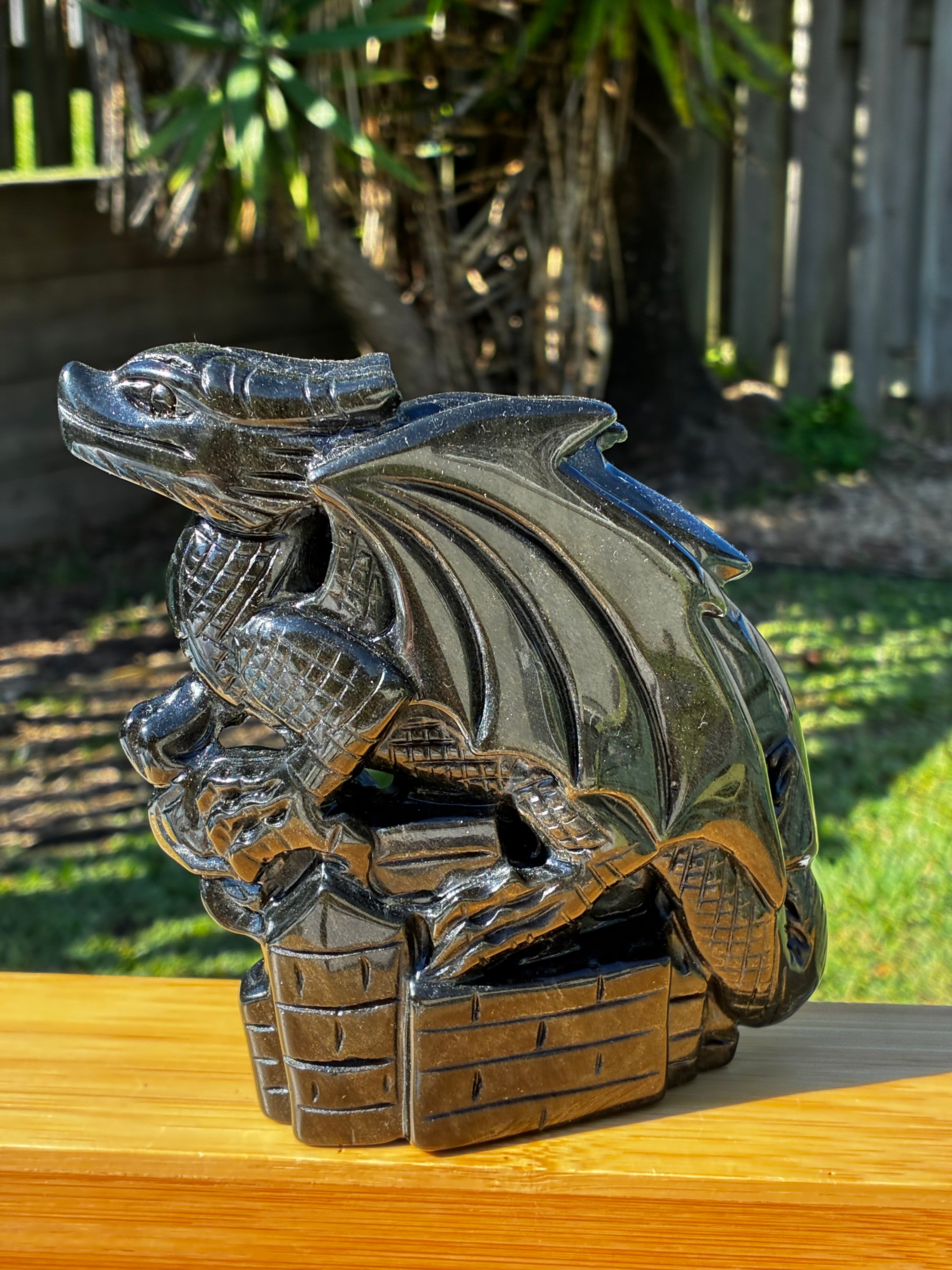 Gold Sheen Obsidian Dragon