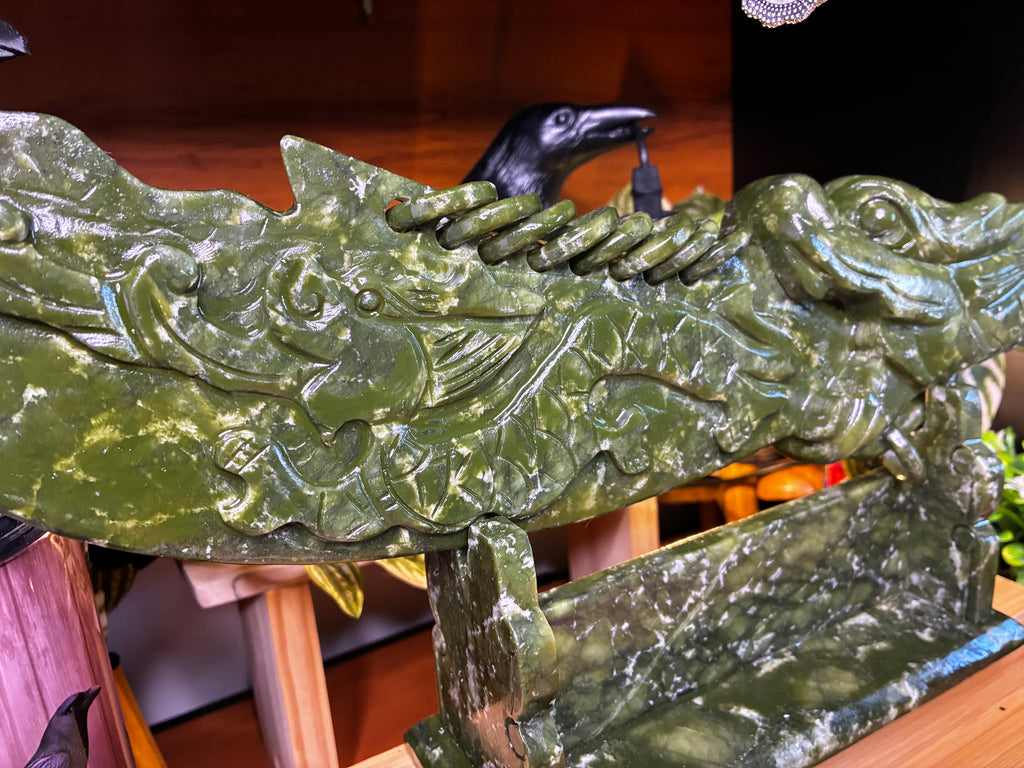 Green Jade Sword on Stand 1
