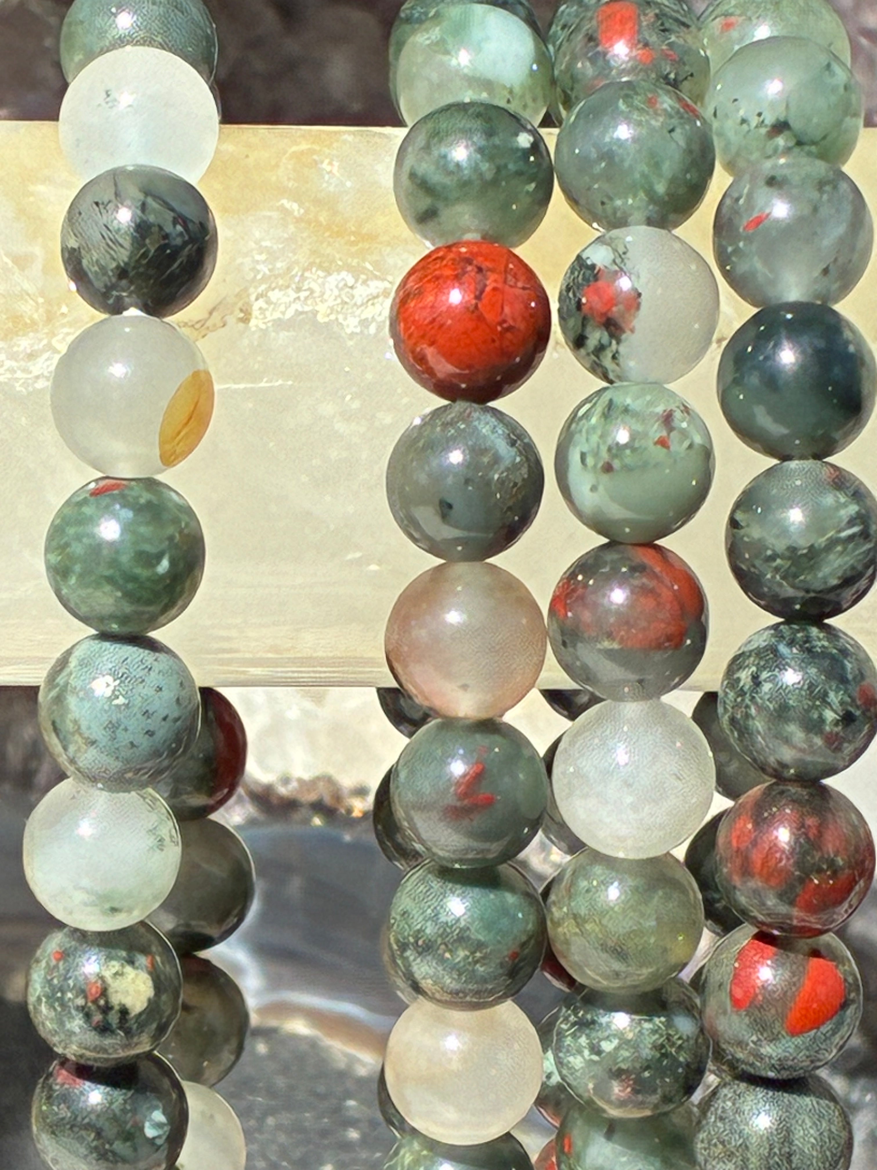 8mm African Bloodstone Bracelet
