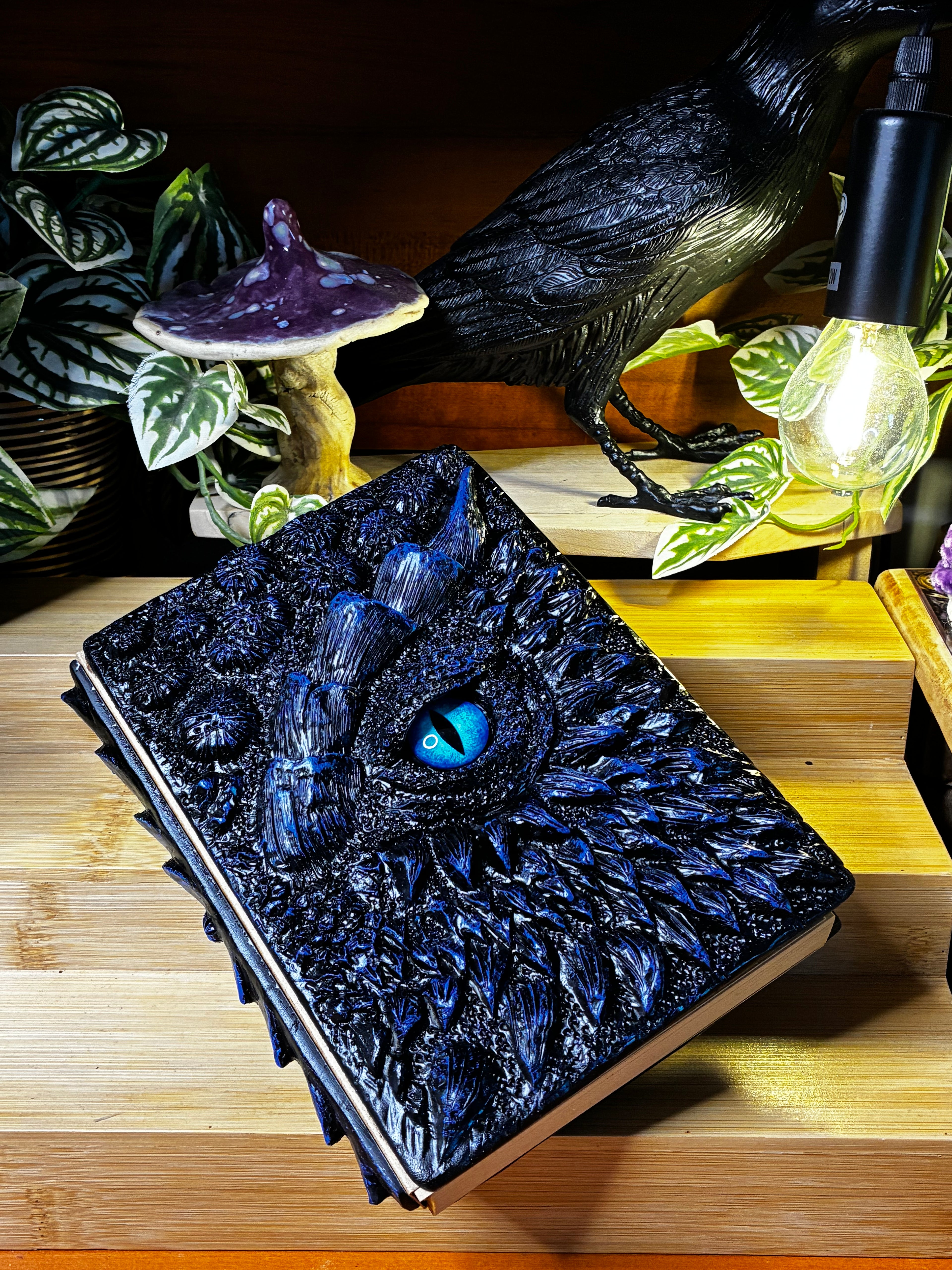 Sapphire Dragon Scale Hardcover Notebook