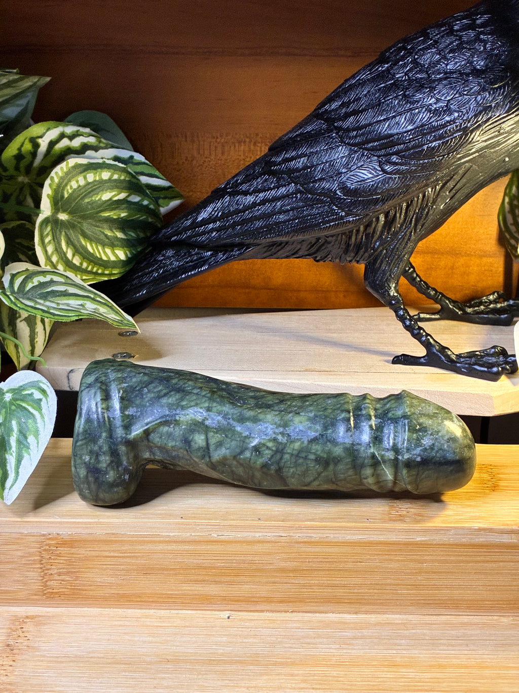 Green Jade Ding Ding Carvings