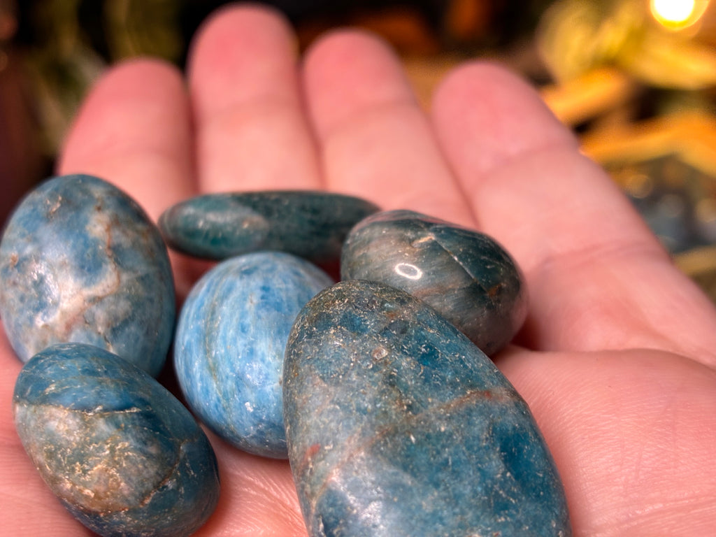 Blue Apatite Tumbles