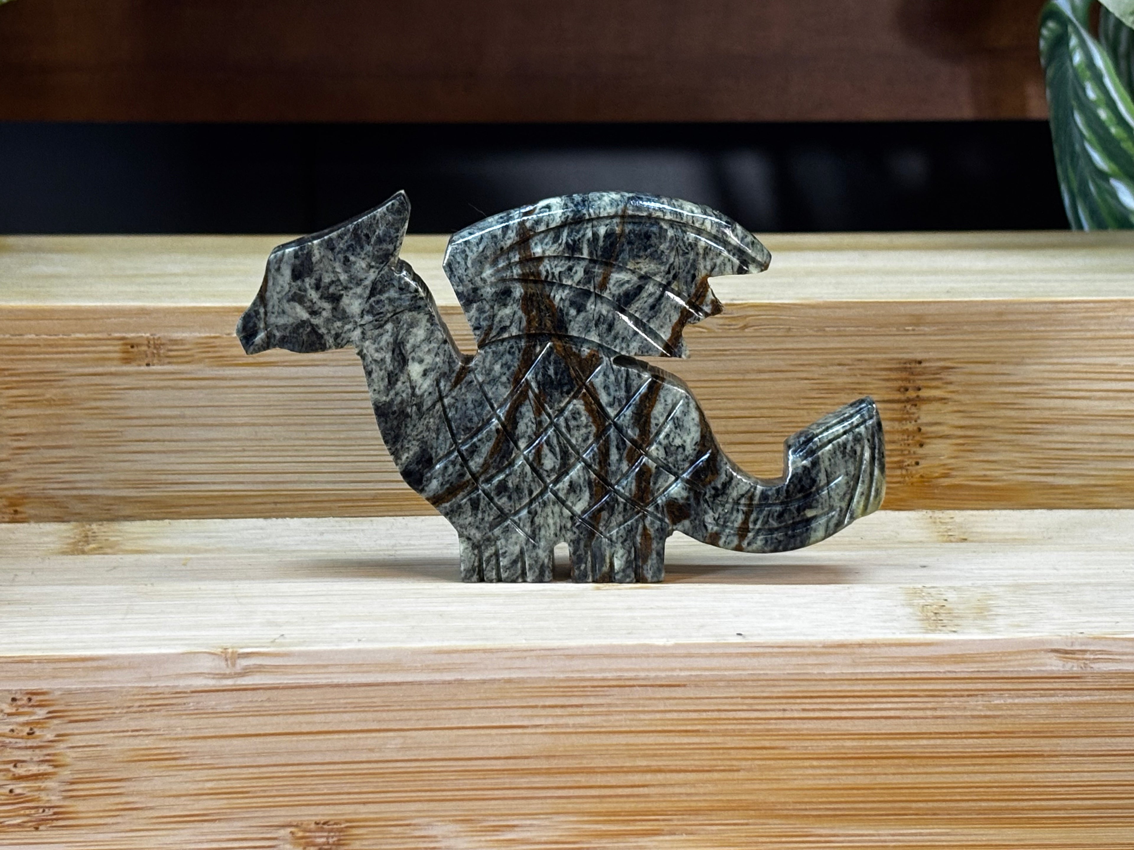 Serpentine Dragon Carving