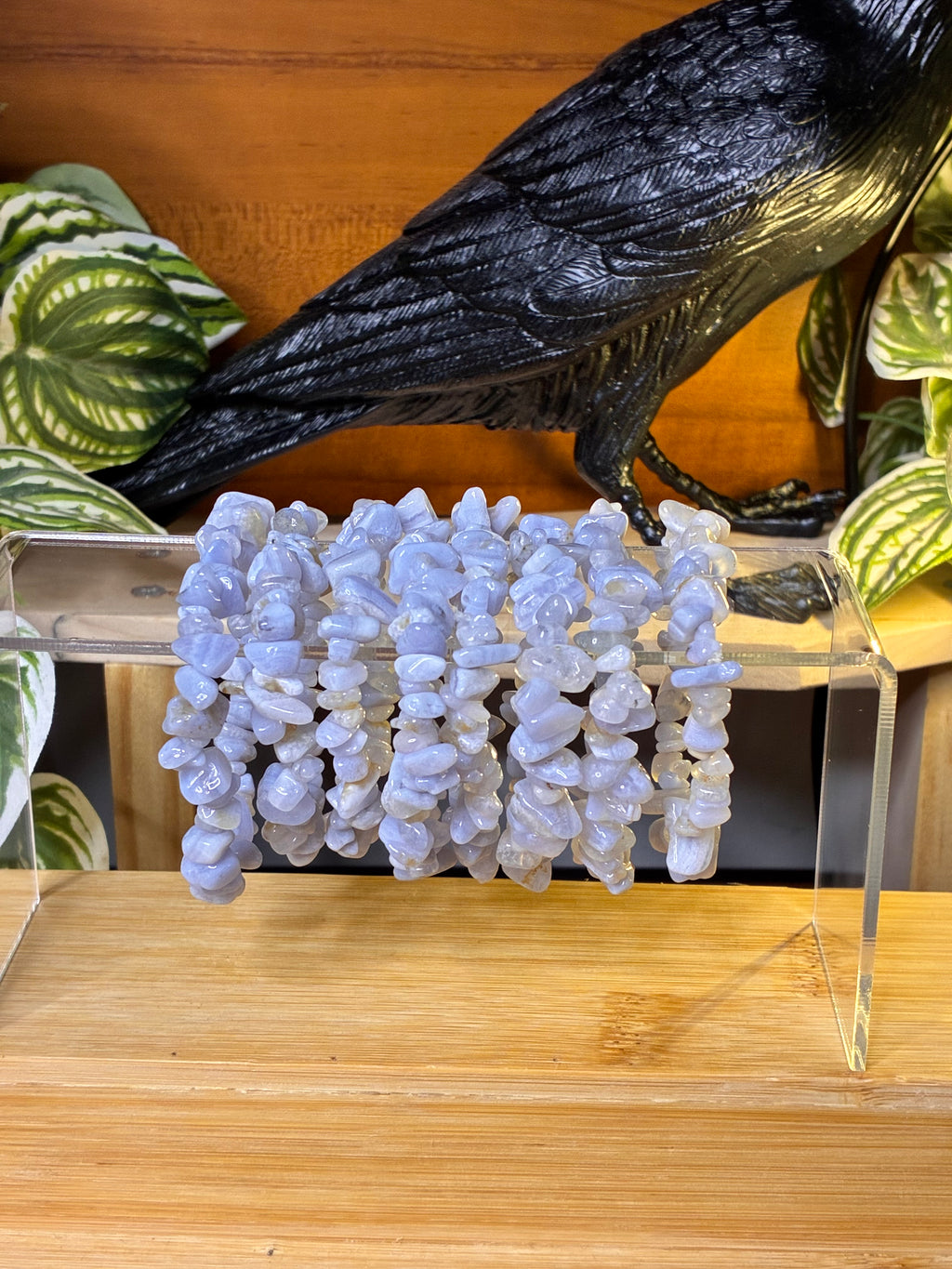 Blue Lace Agate Chip Bracelets