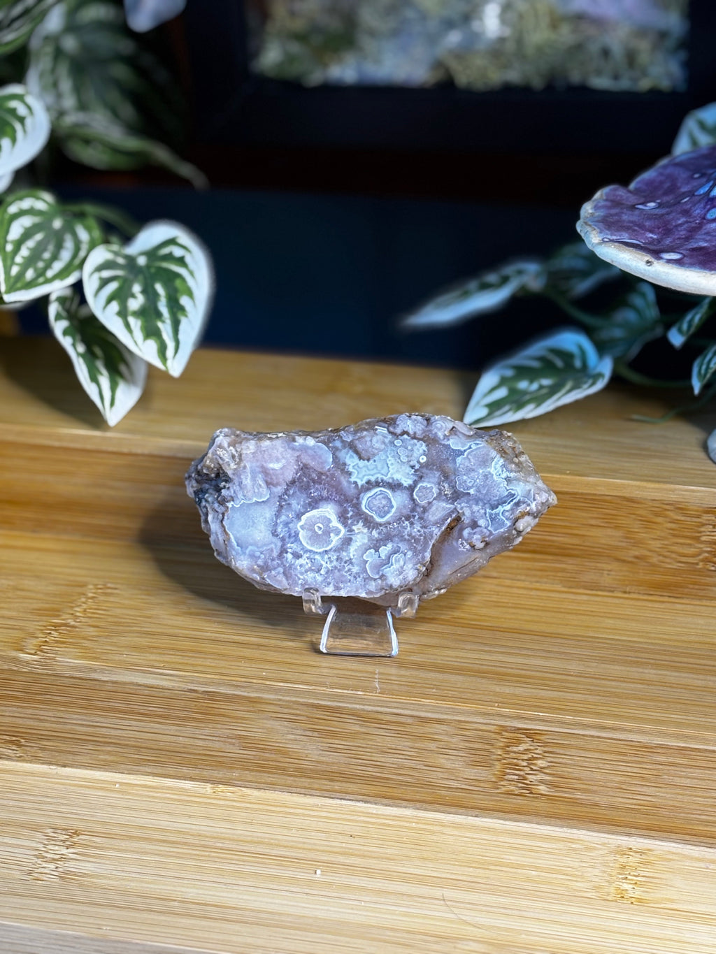 Pink Amethyst Flower Agate Slice 3