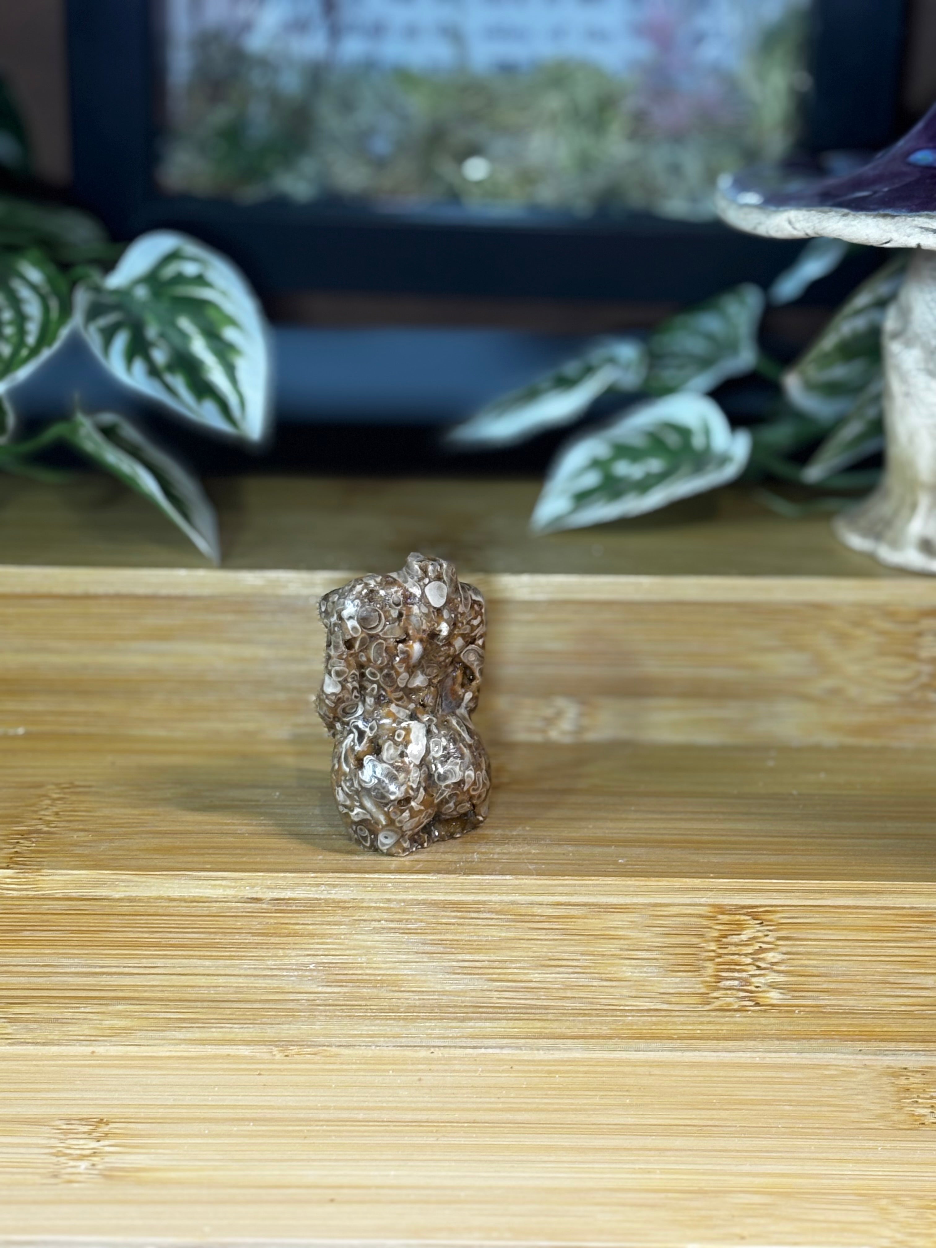 Amber Calcite Fertility Goddess Body