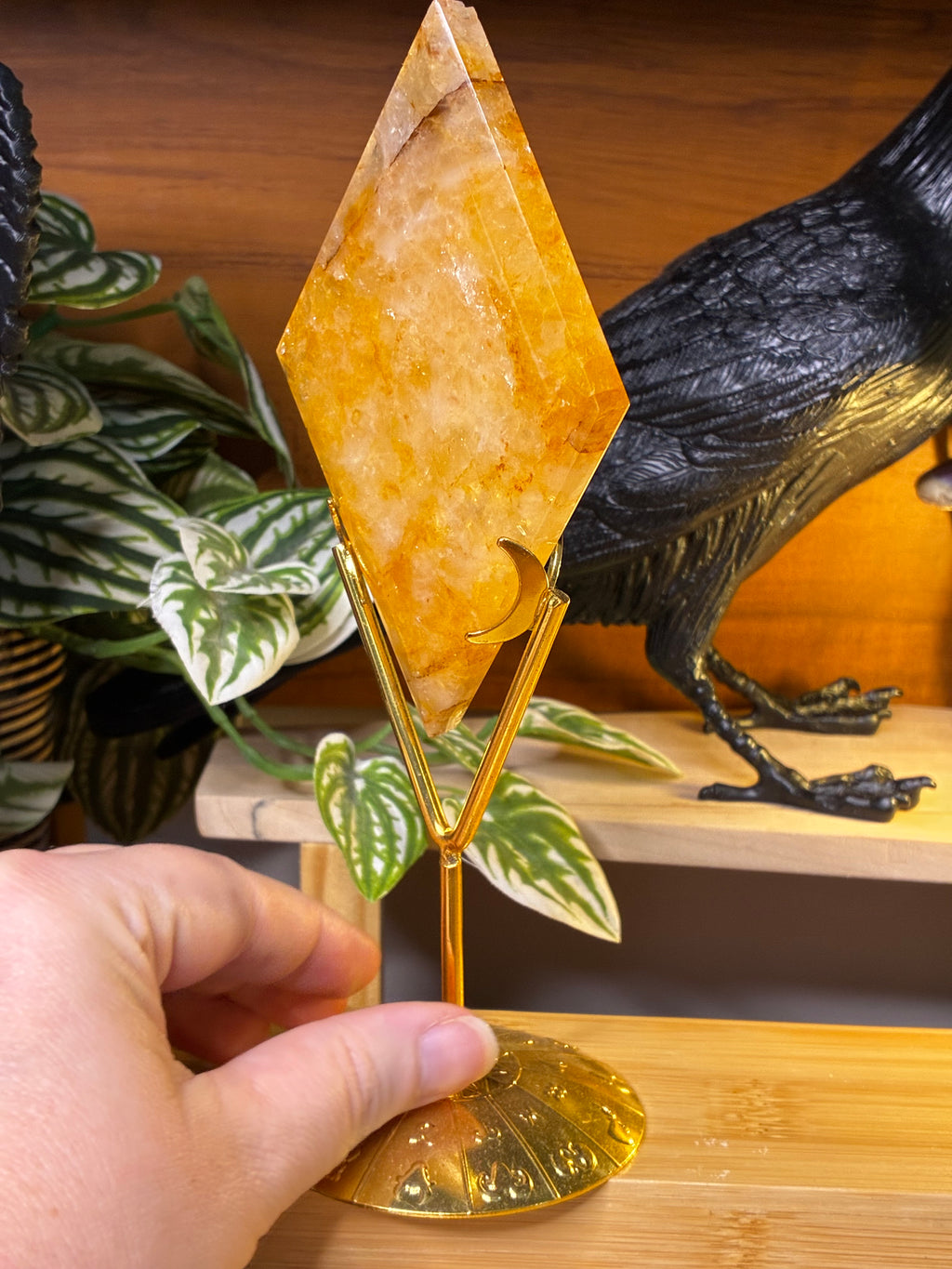 Golden Healer Rhombus on Stand