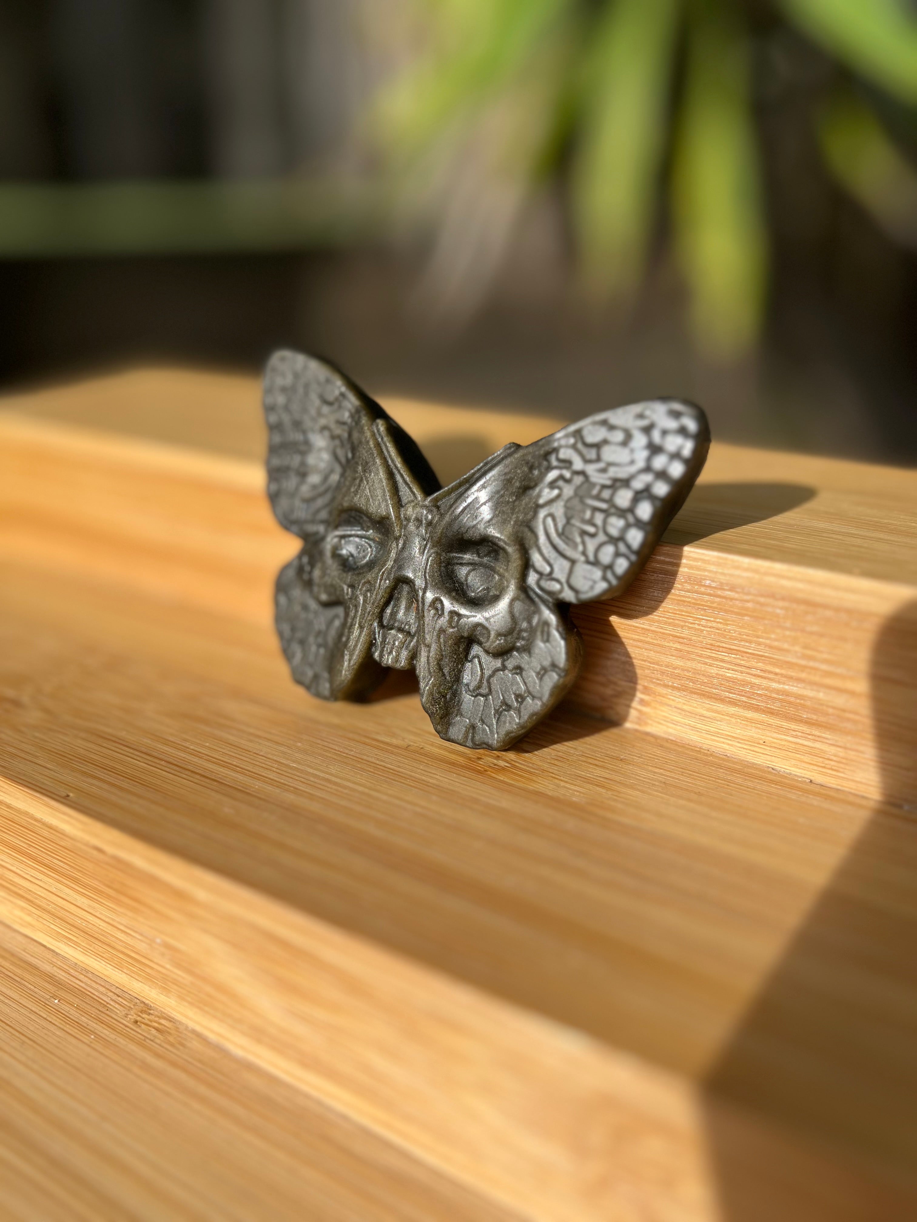 Gold Sheen Obsidian Death Head Moth